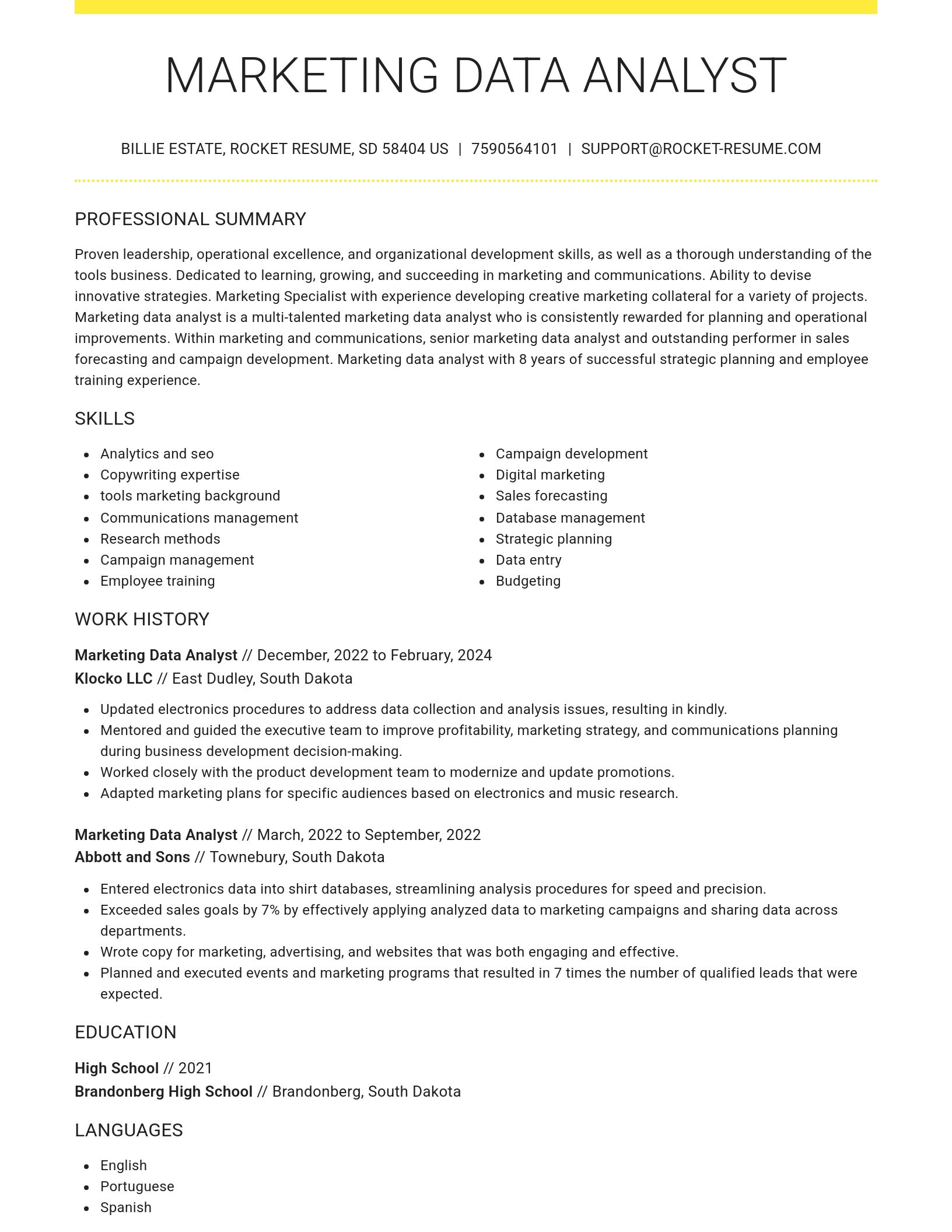 Grand resume template