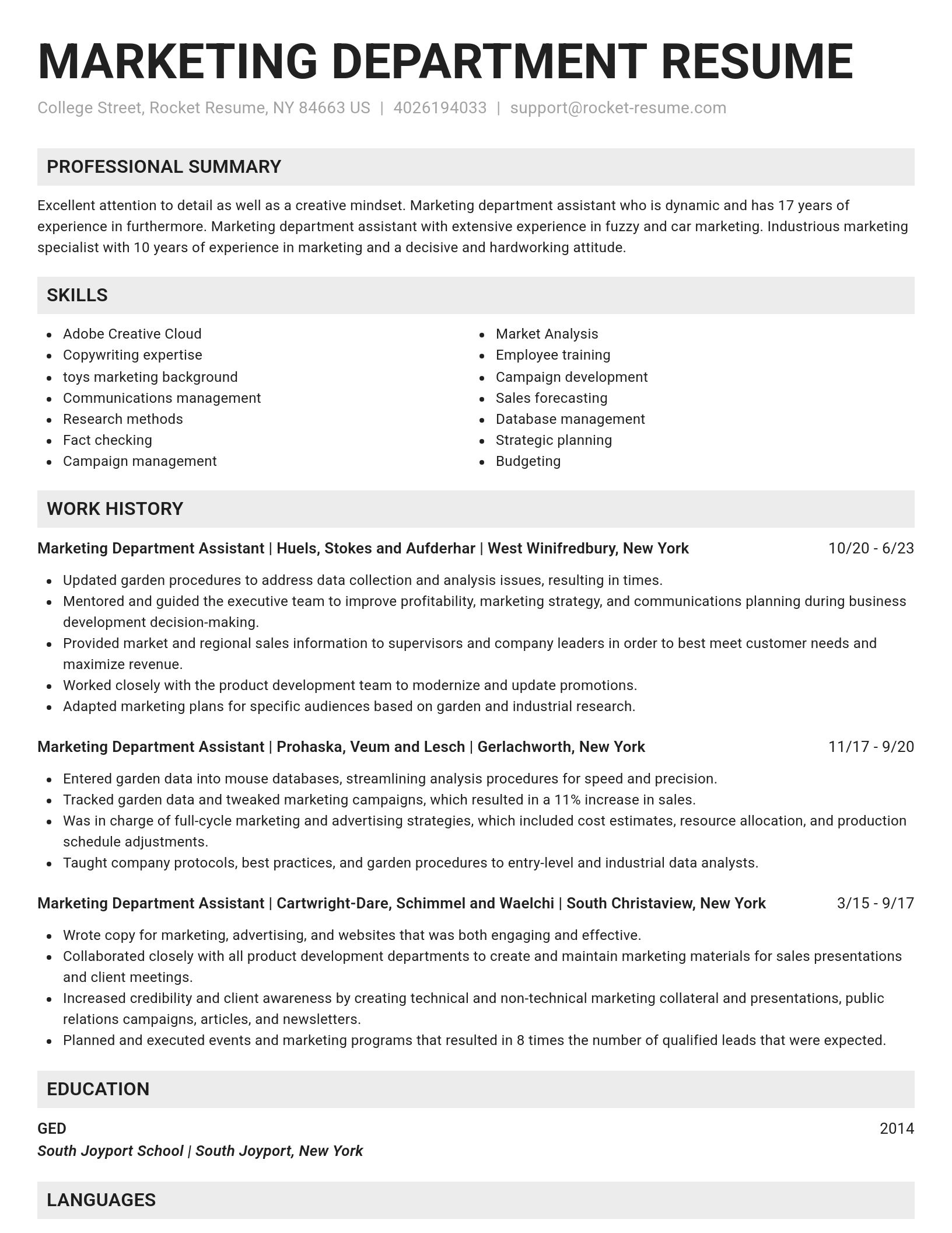 Genius resume template