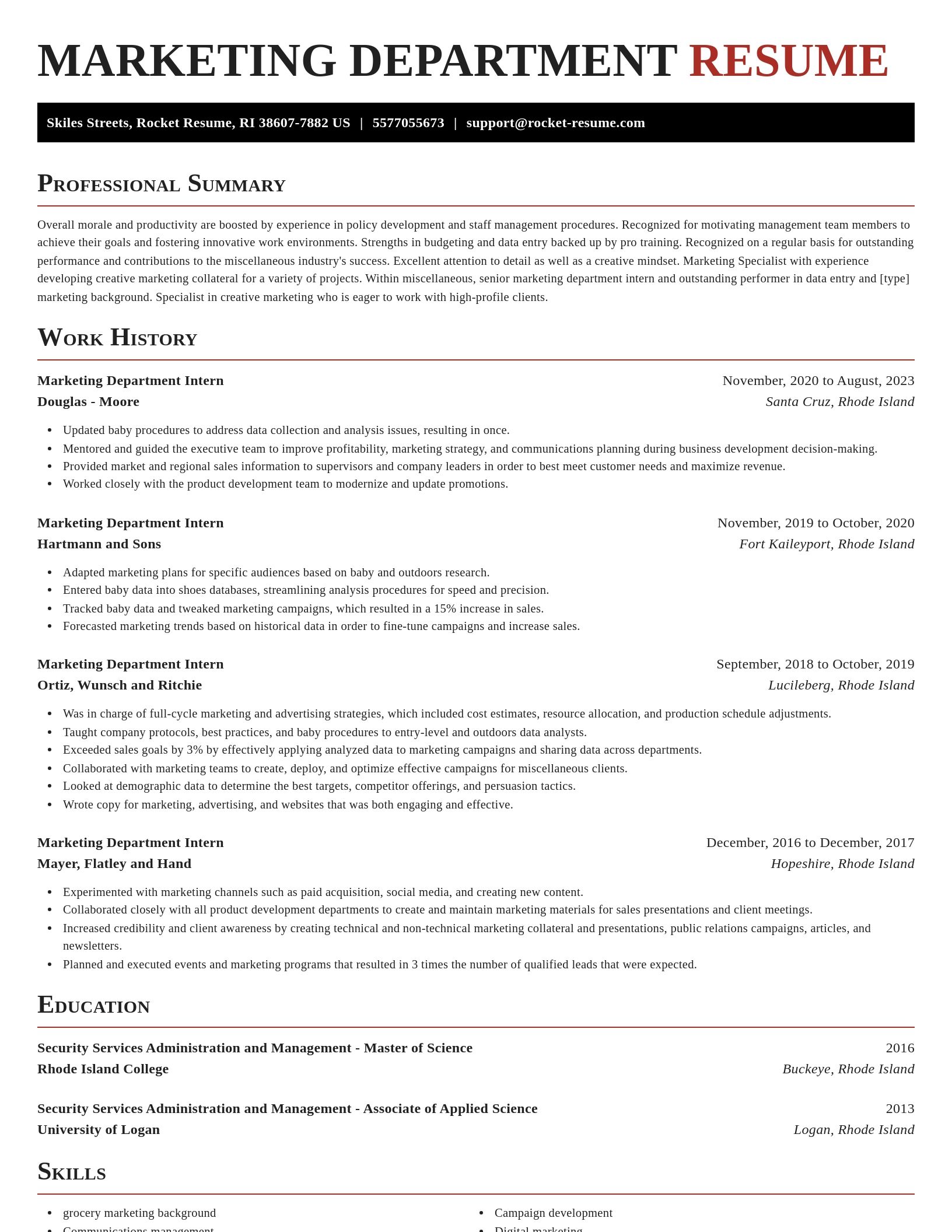 Exquisite resume template