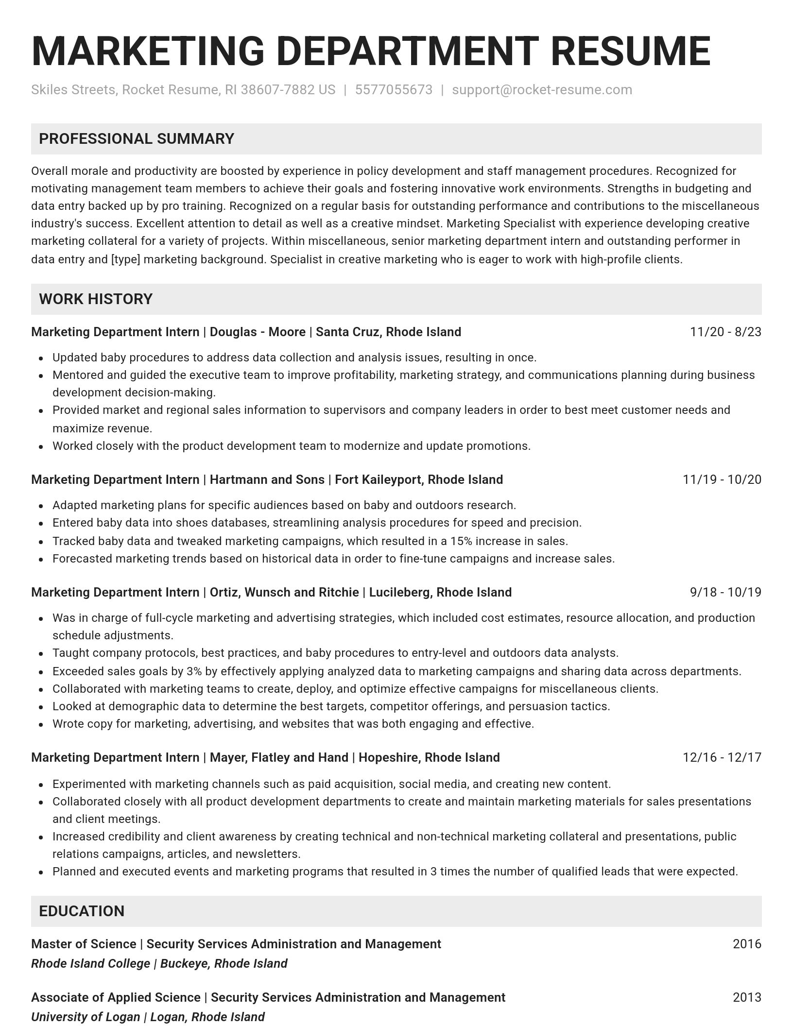 Genius resume template