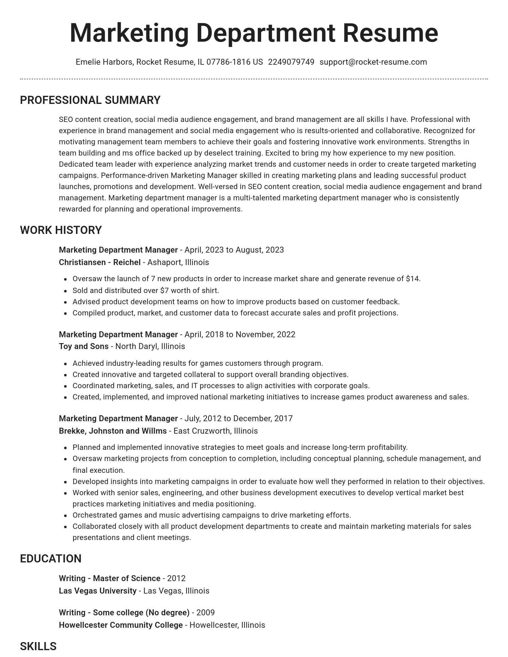 Brilliant resume template