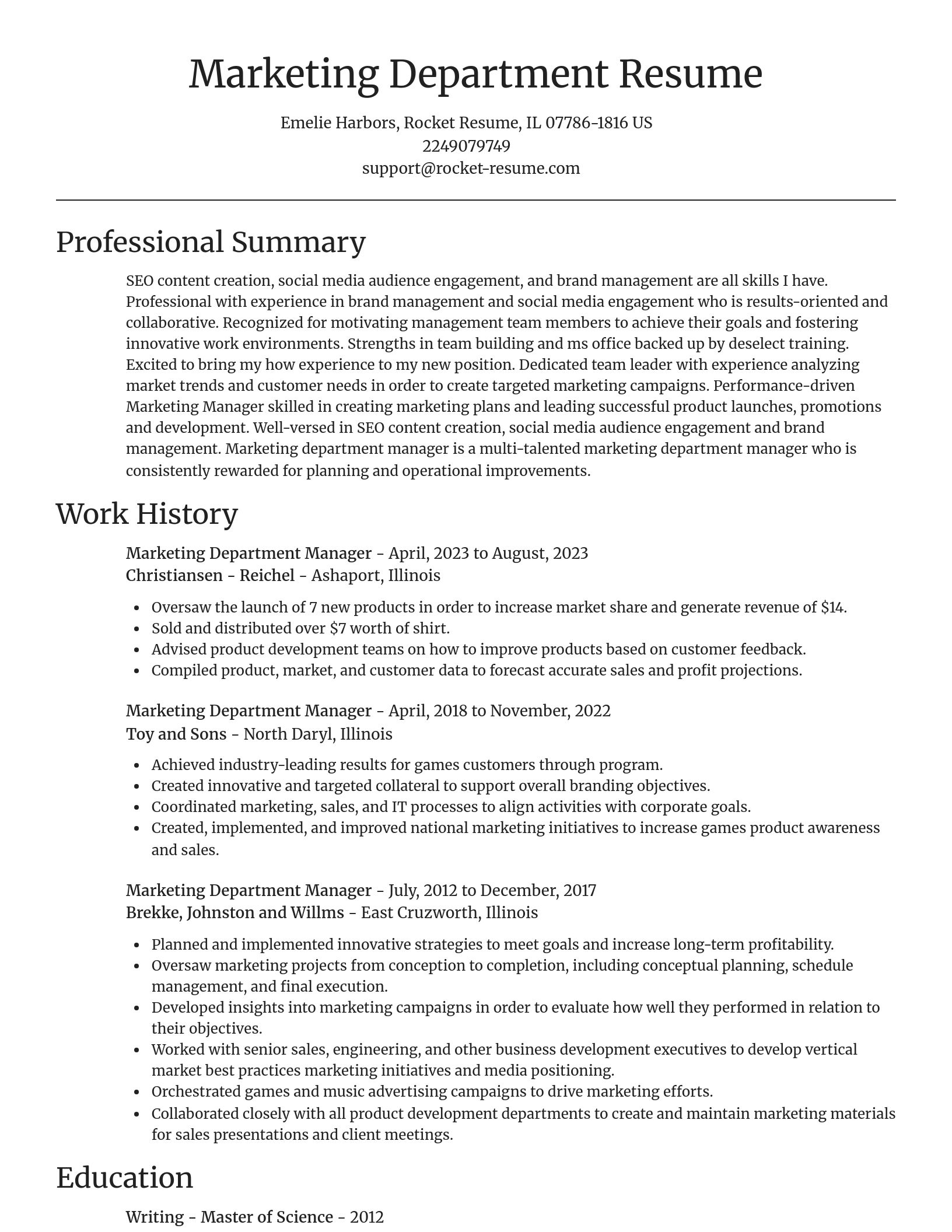 Focal Point resume template