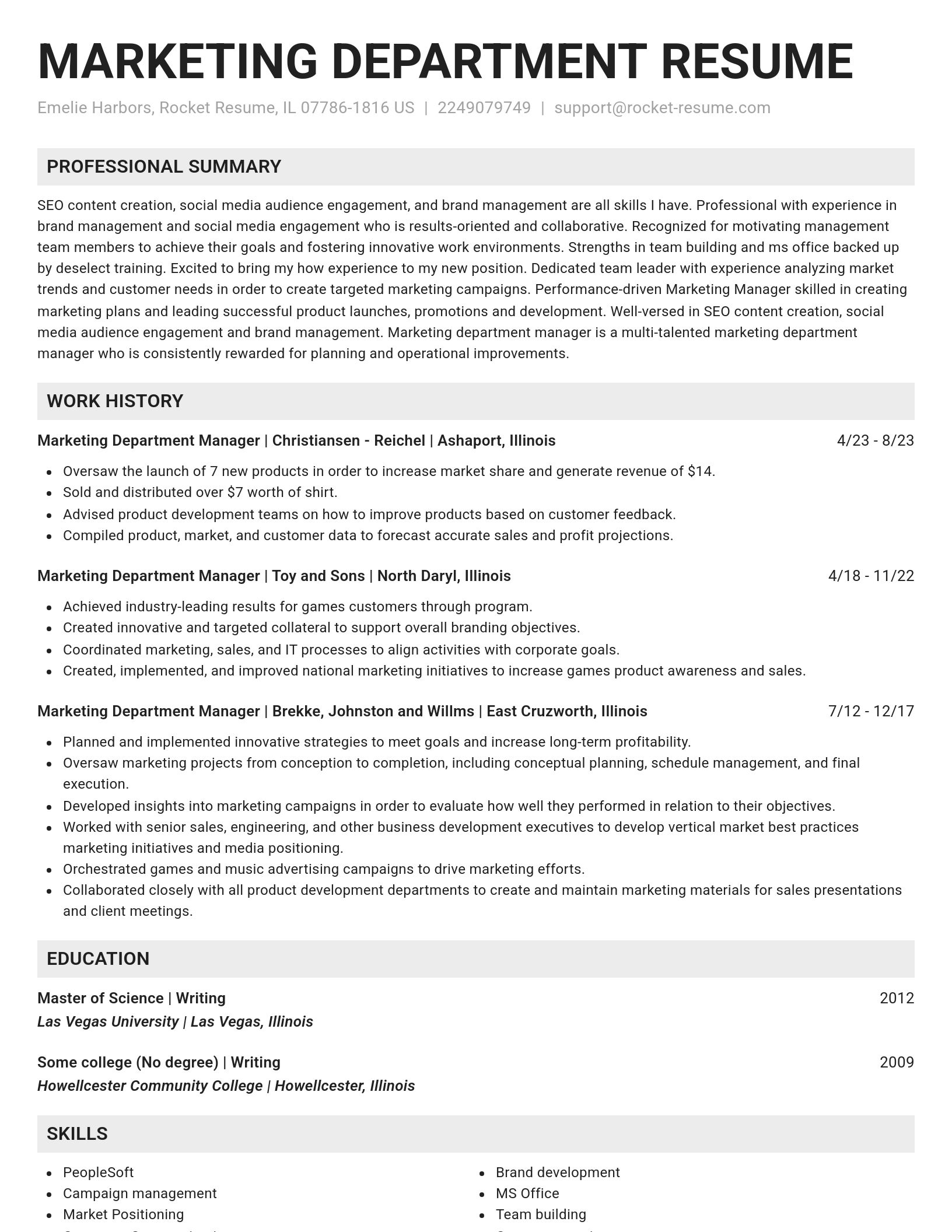 Genius resume template