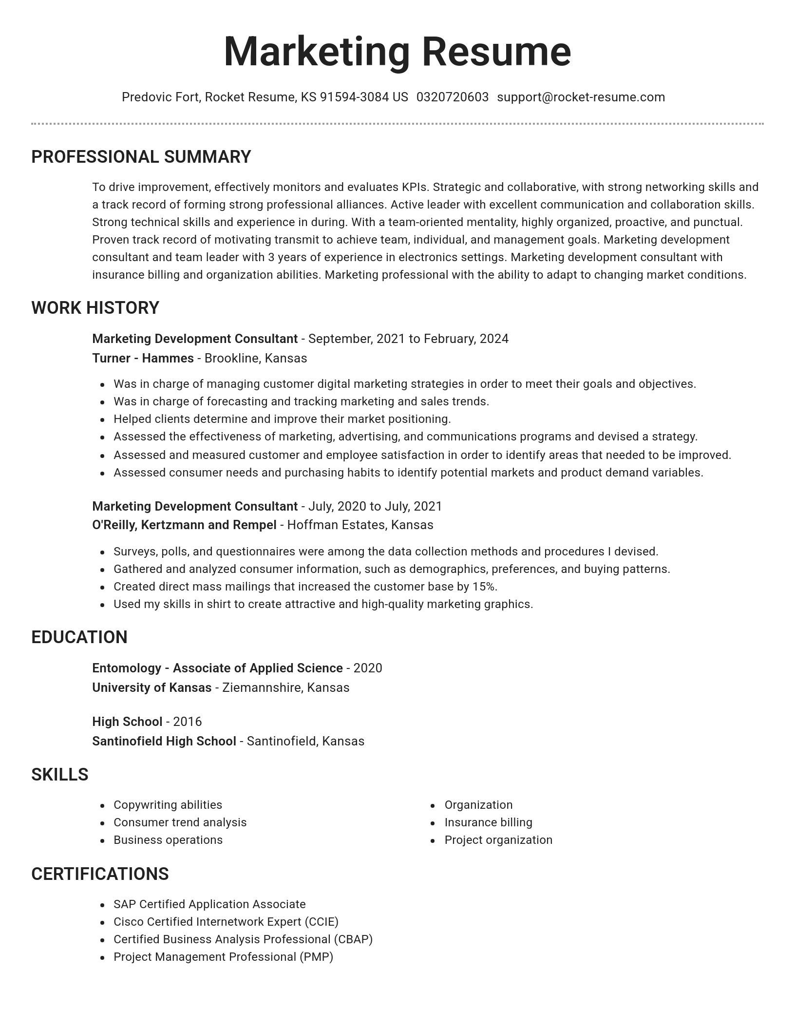 Brilliant resume template