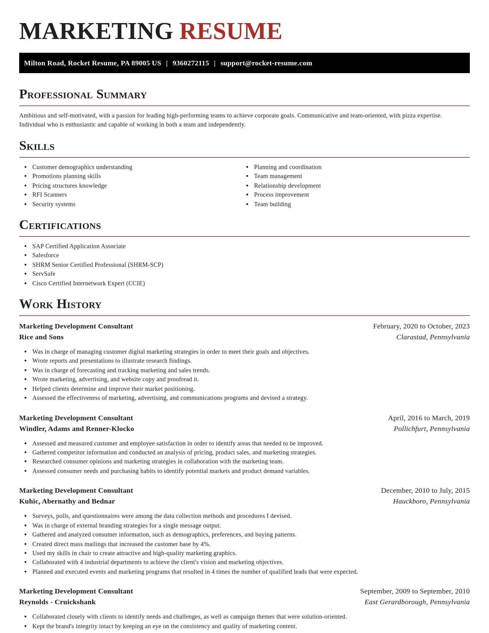 Exquisite resume template