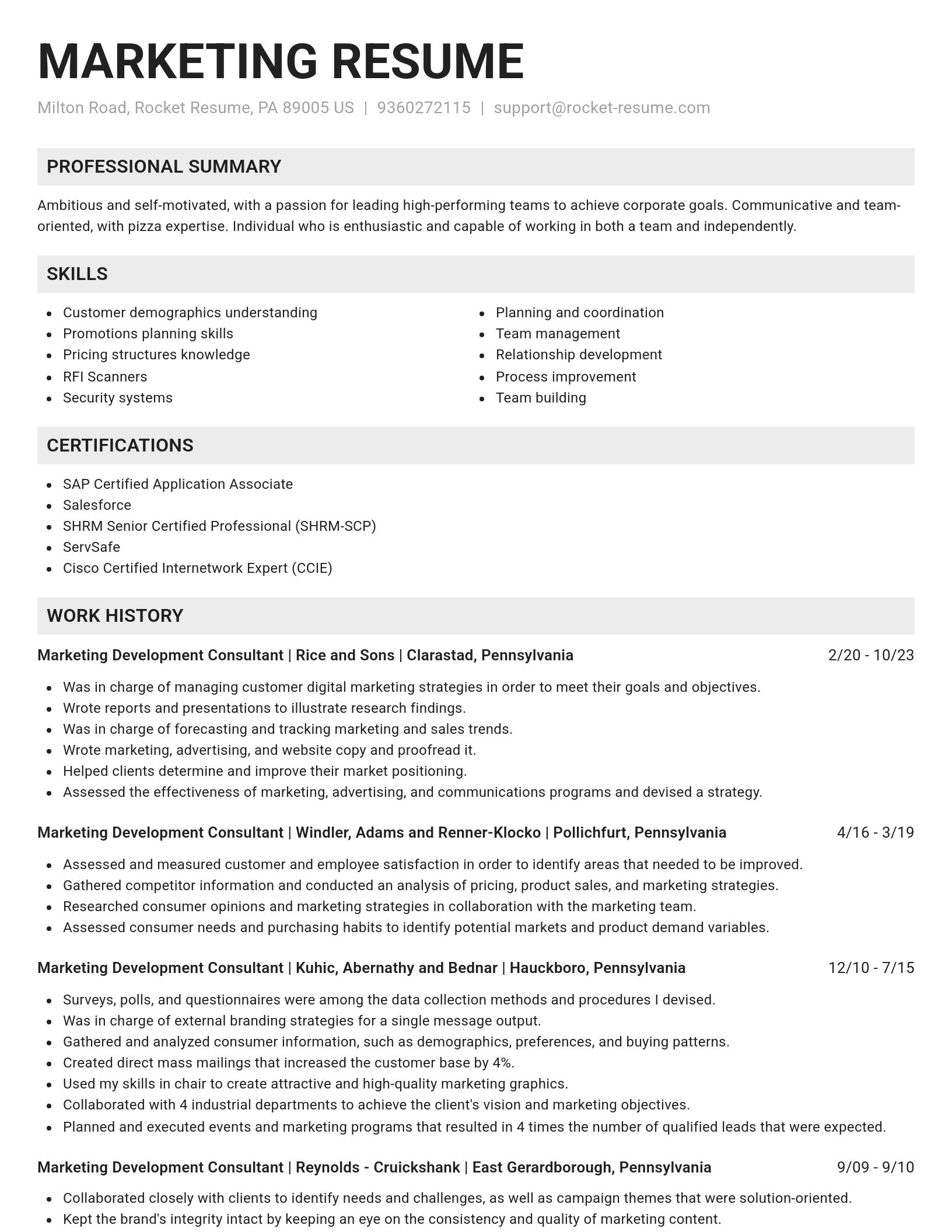 Genius resume template