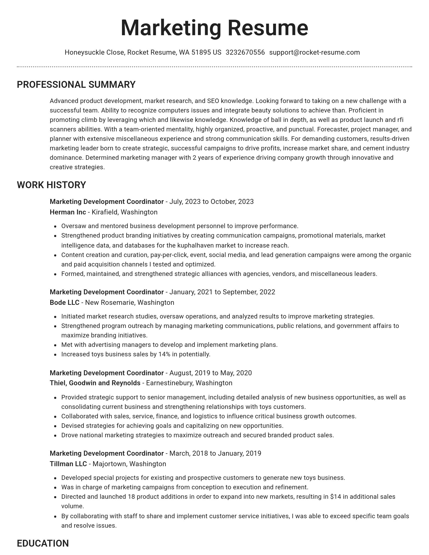 Brilliant resume template