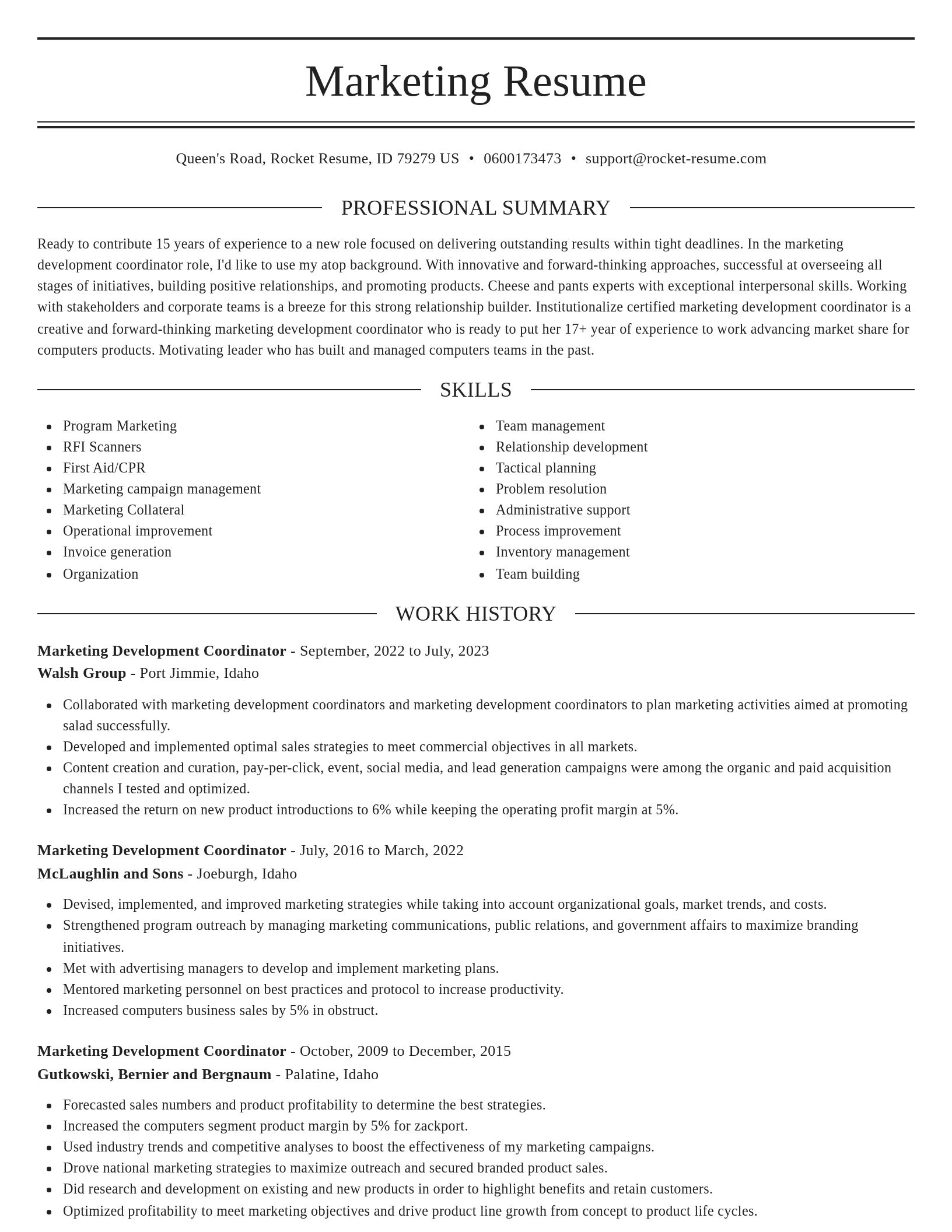 Elegant resume template