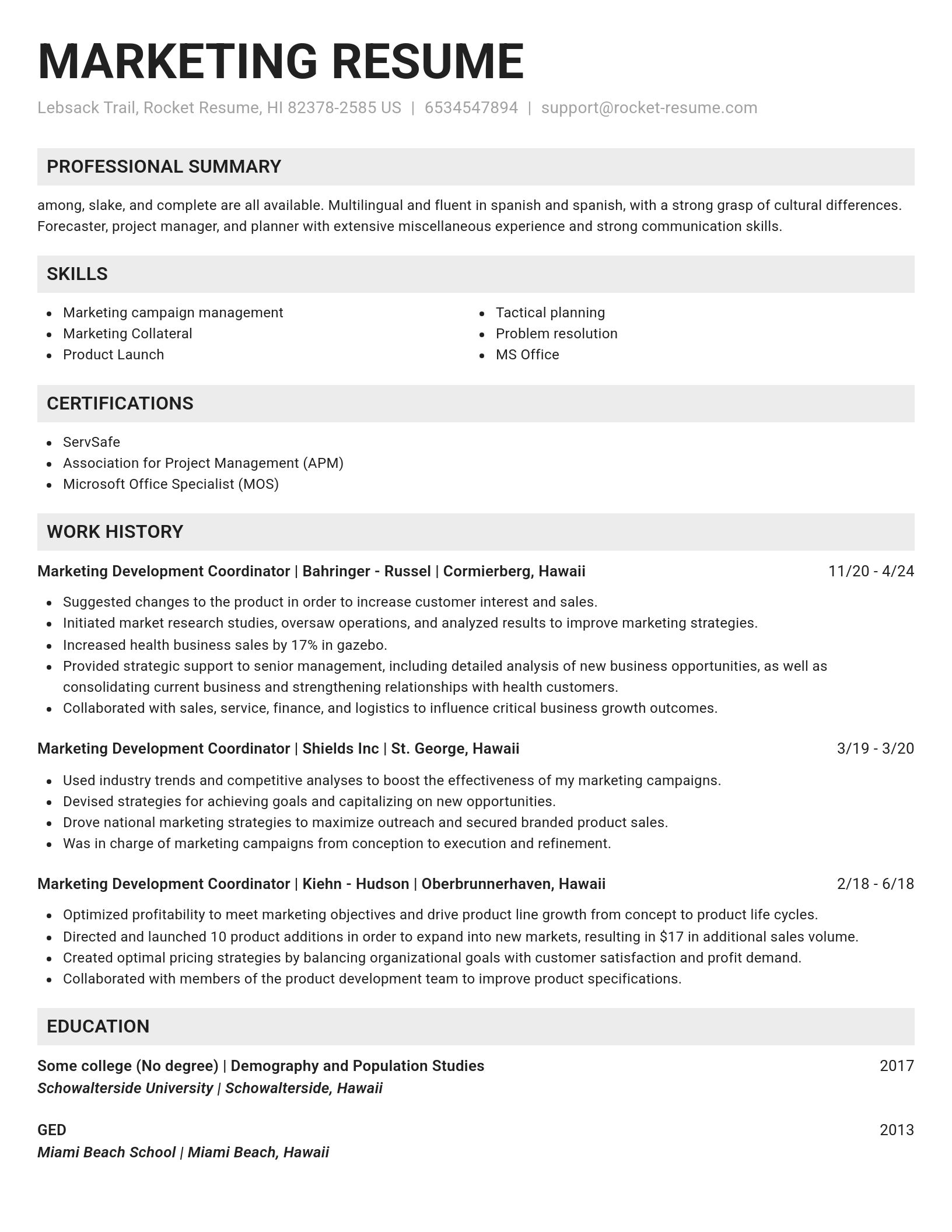 Genius resume template