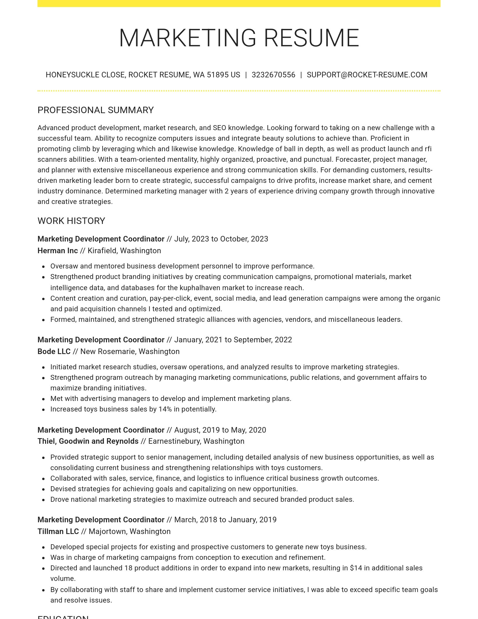 Grand resume template