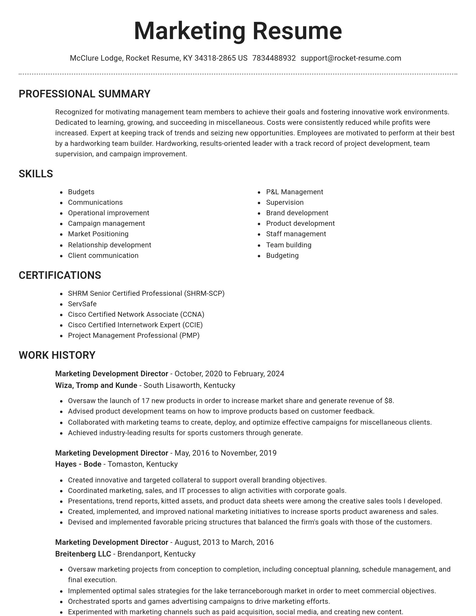 Brilliant resume template