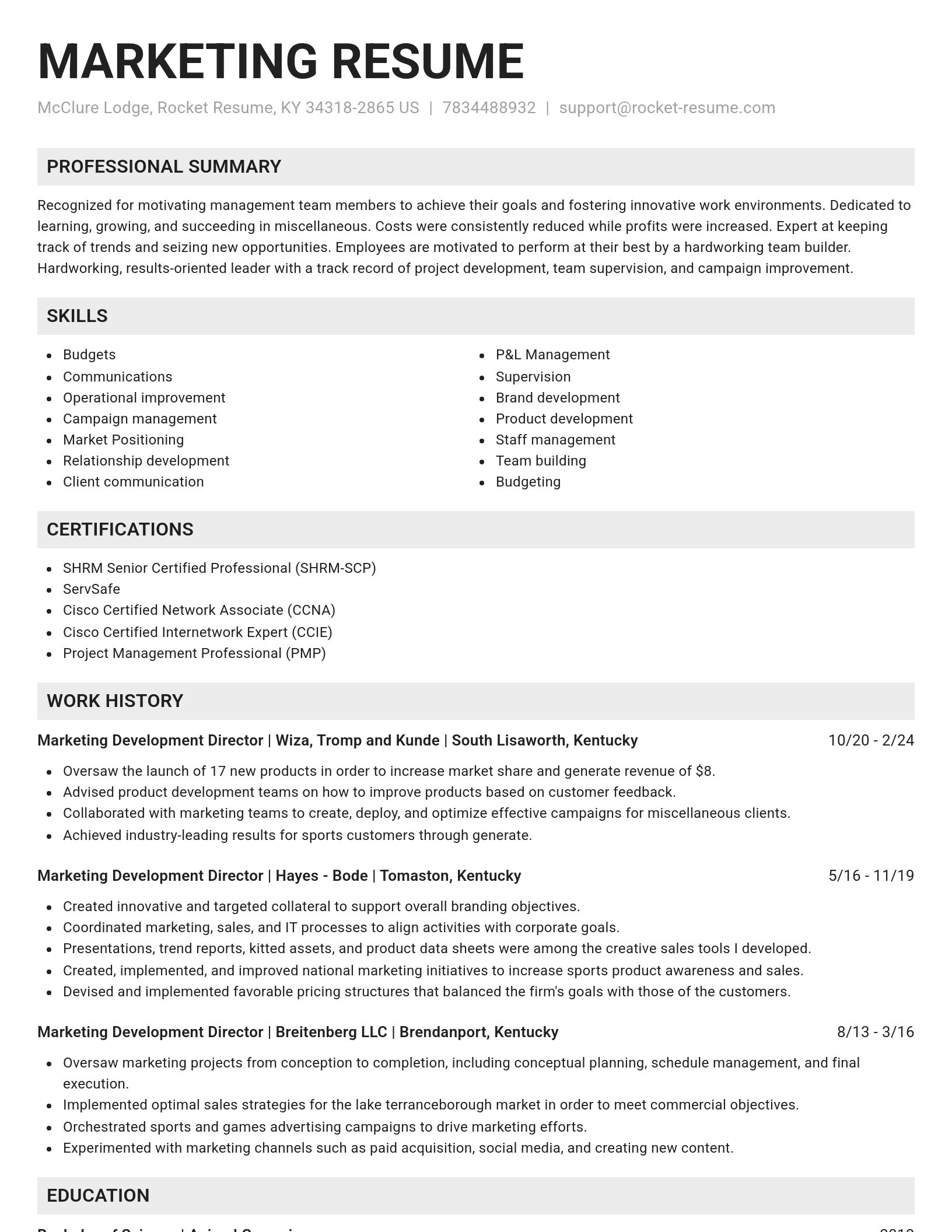 Genius resume template