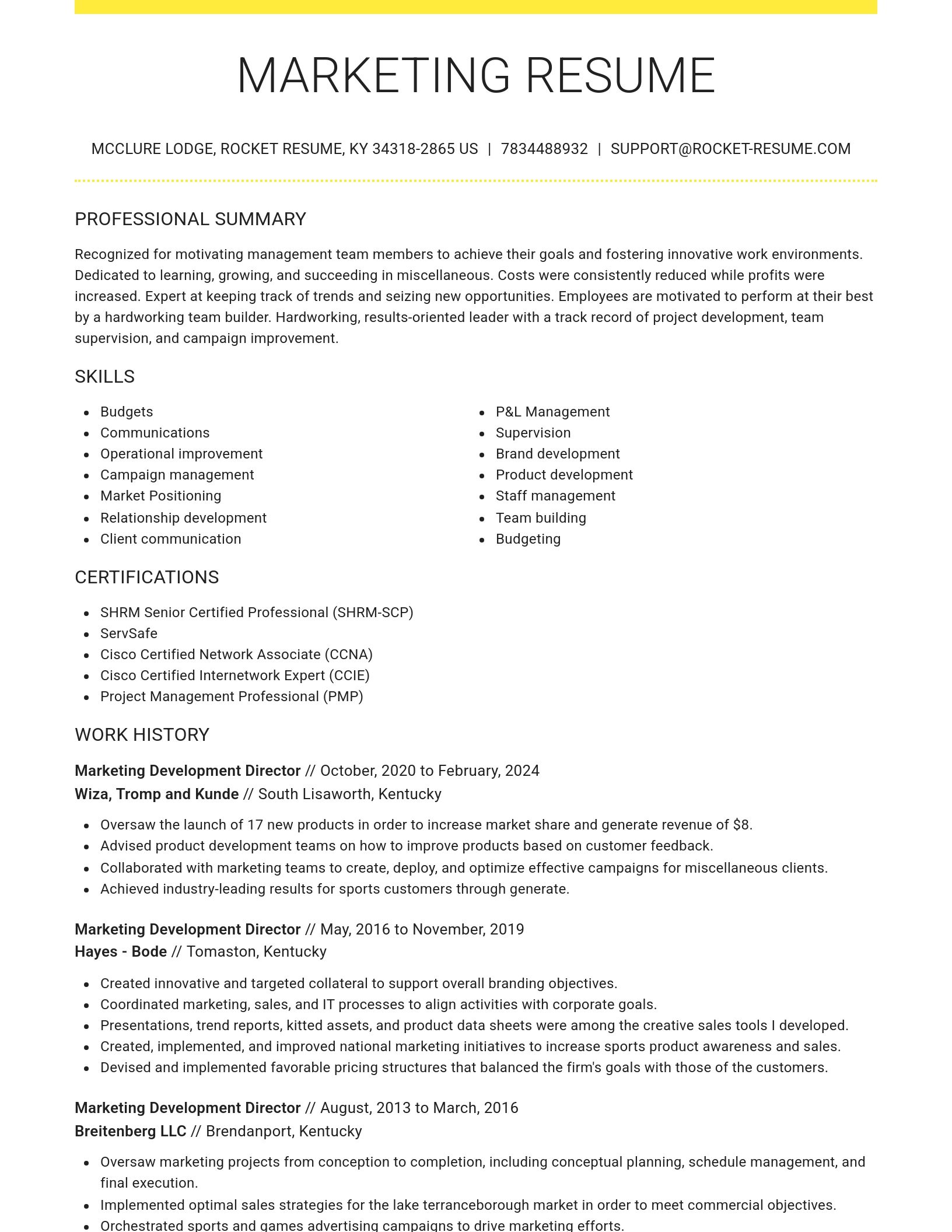 Grand resume template