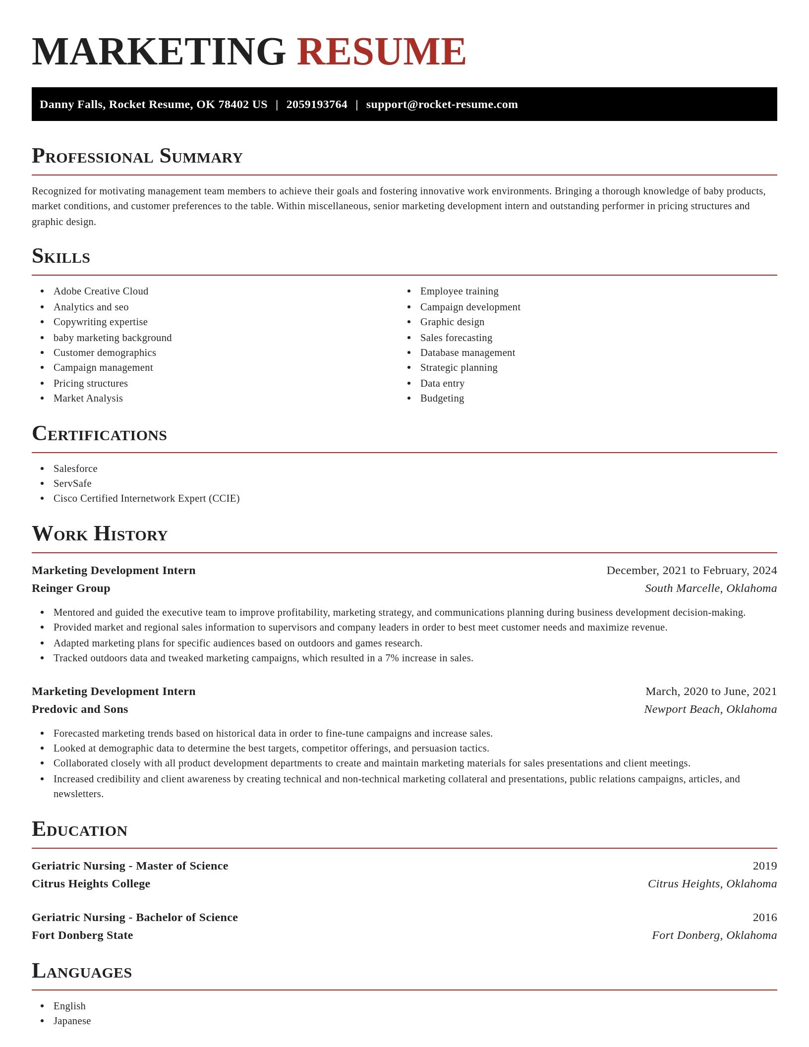 Exquisite resume template