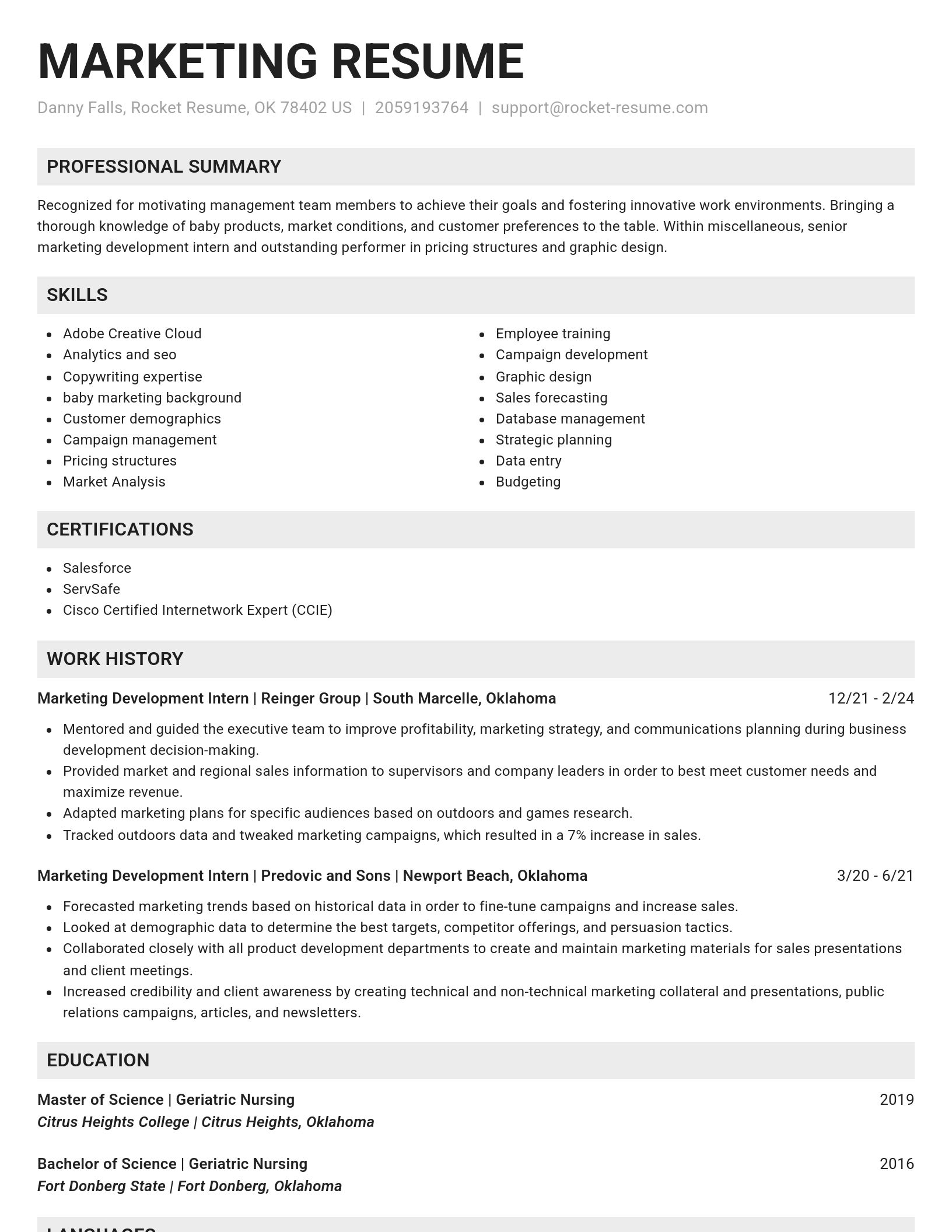 Genius resume template