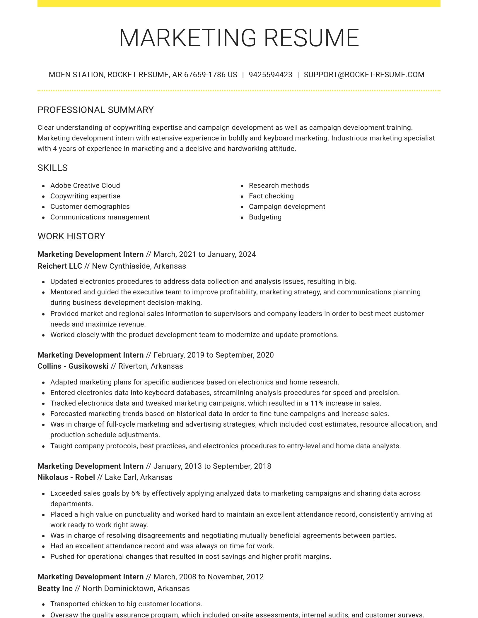 Grand resume template