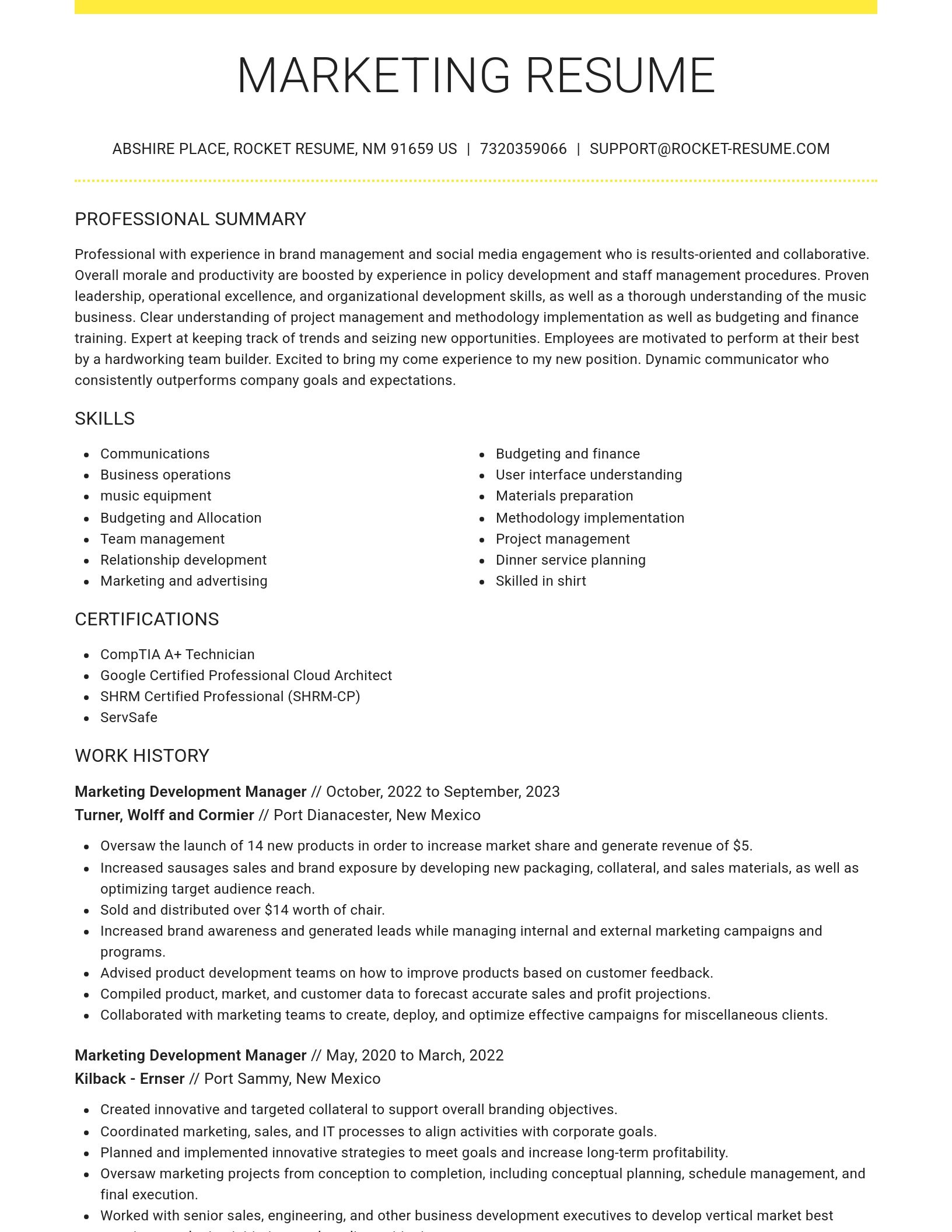 Grand resume template