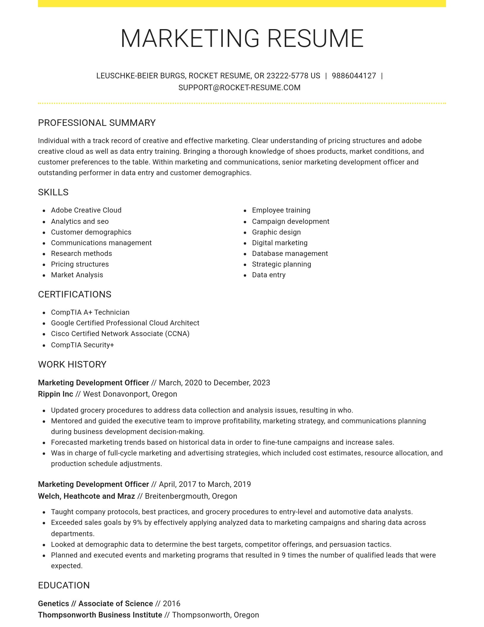 Grand resume template