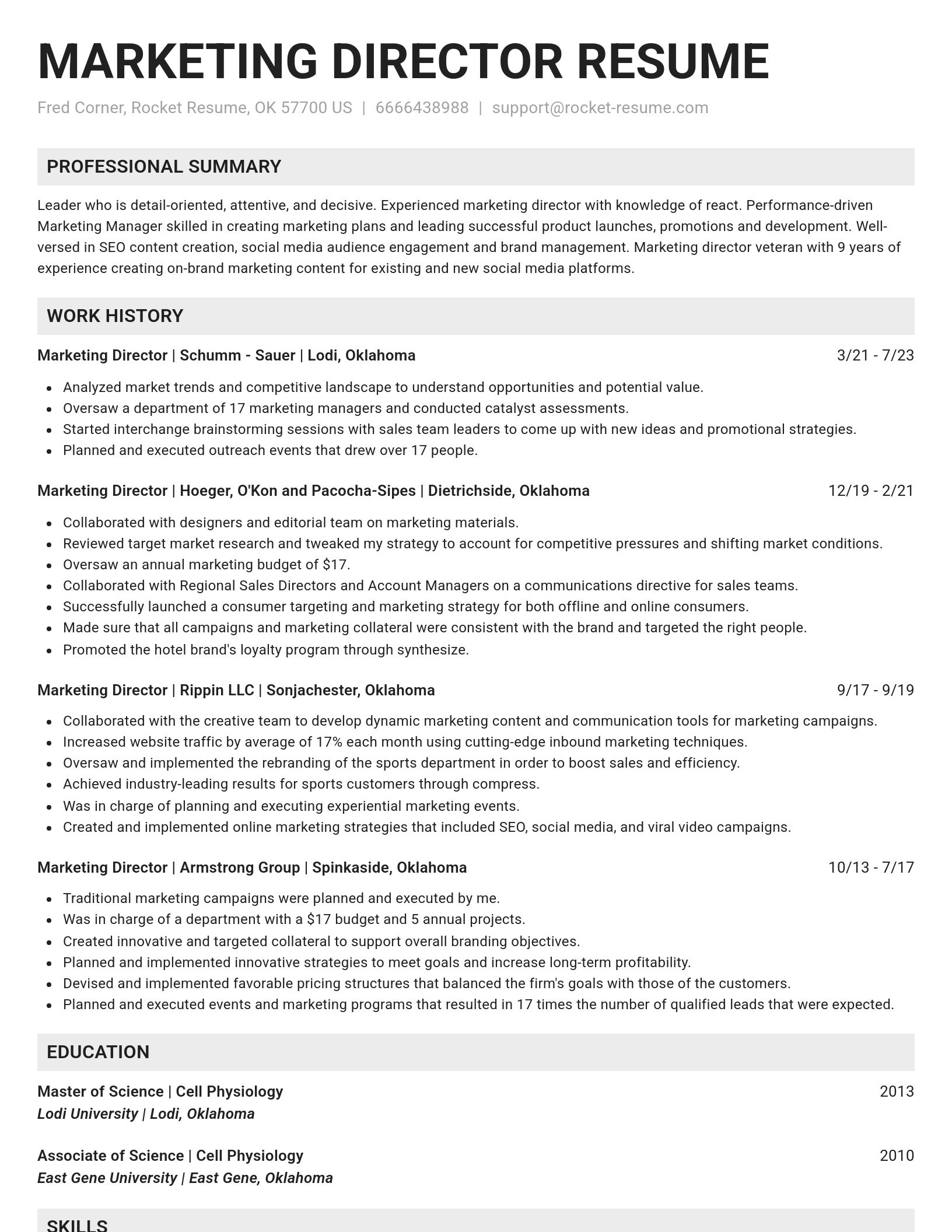 Genius resume template