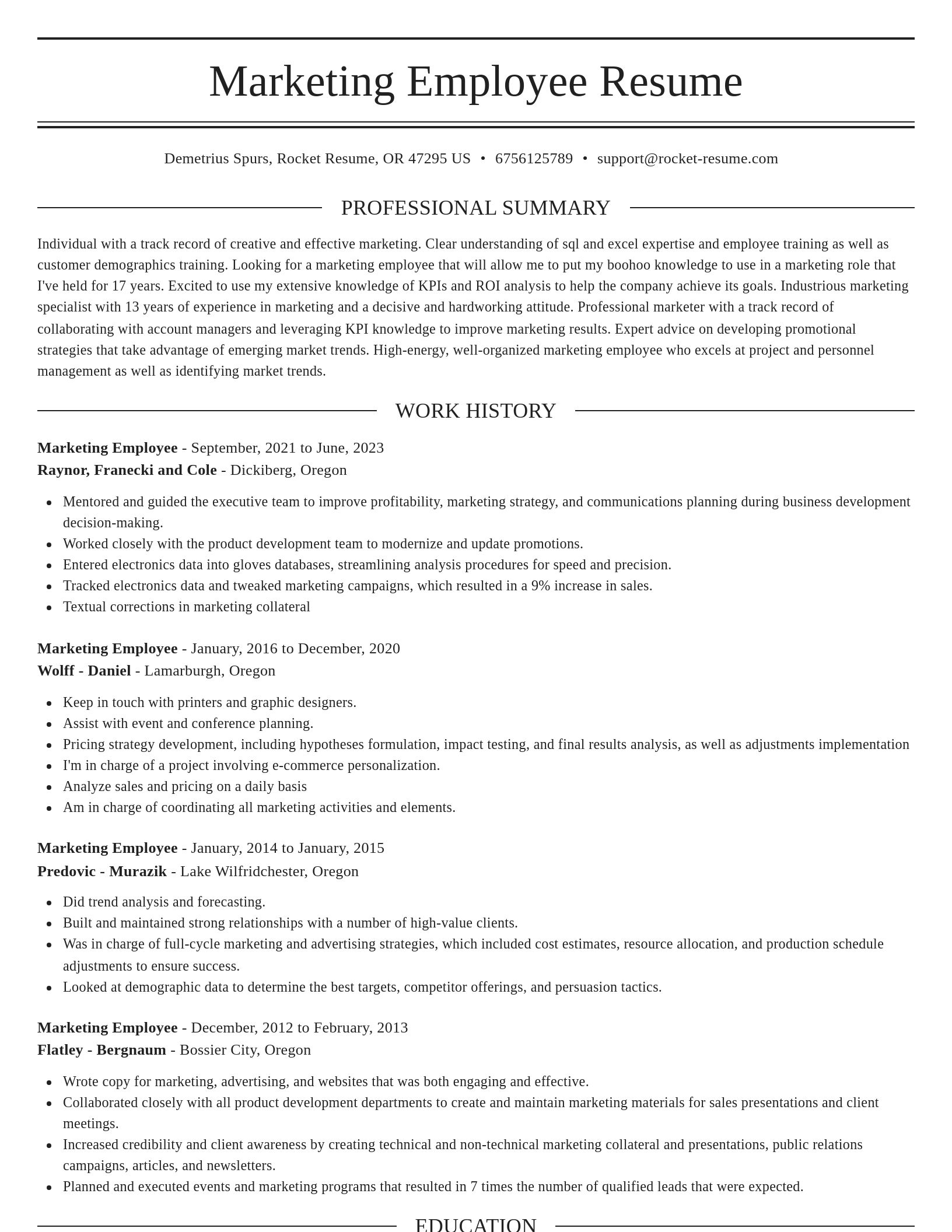 Elegant resume template