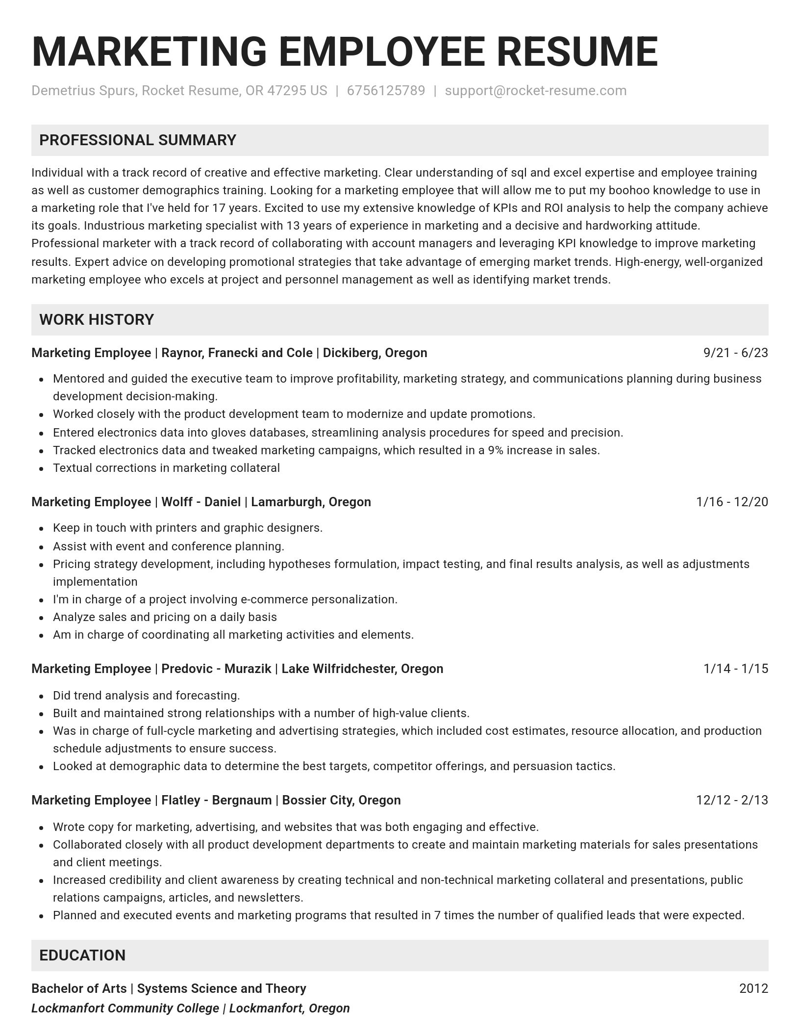 Genius resume template