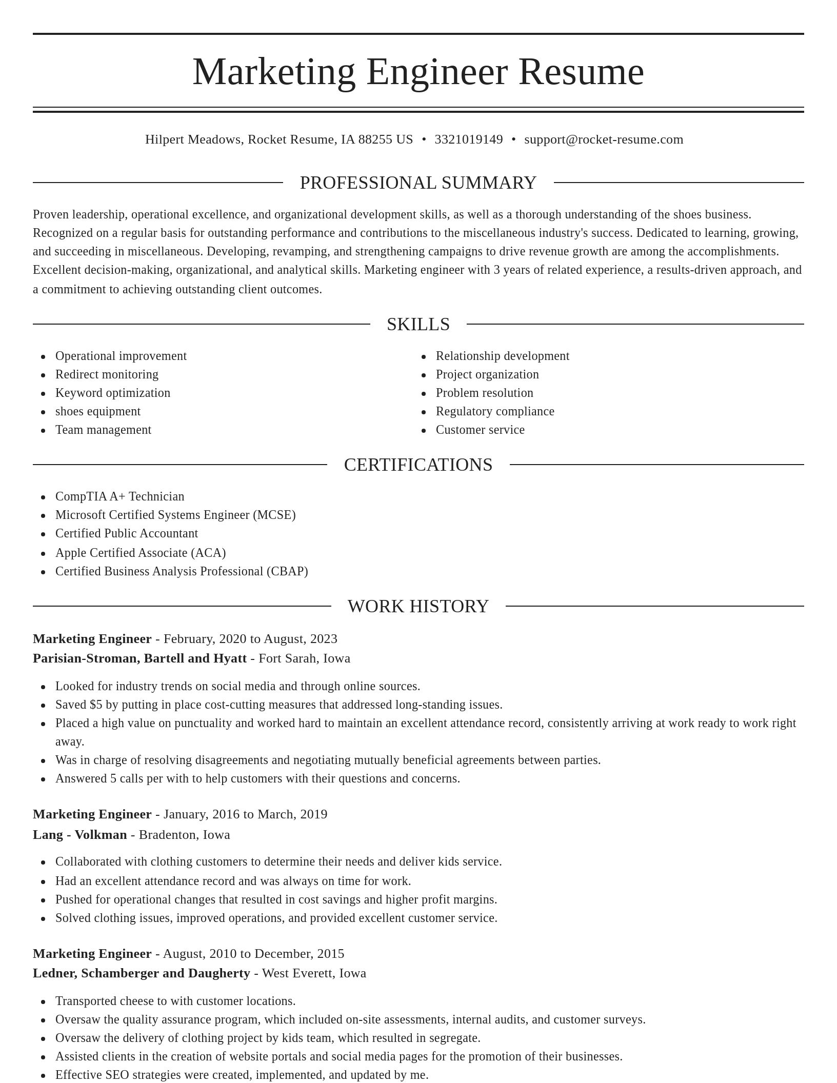Elegant resume template