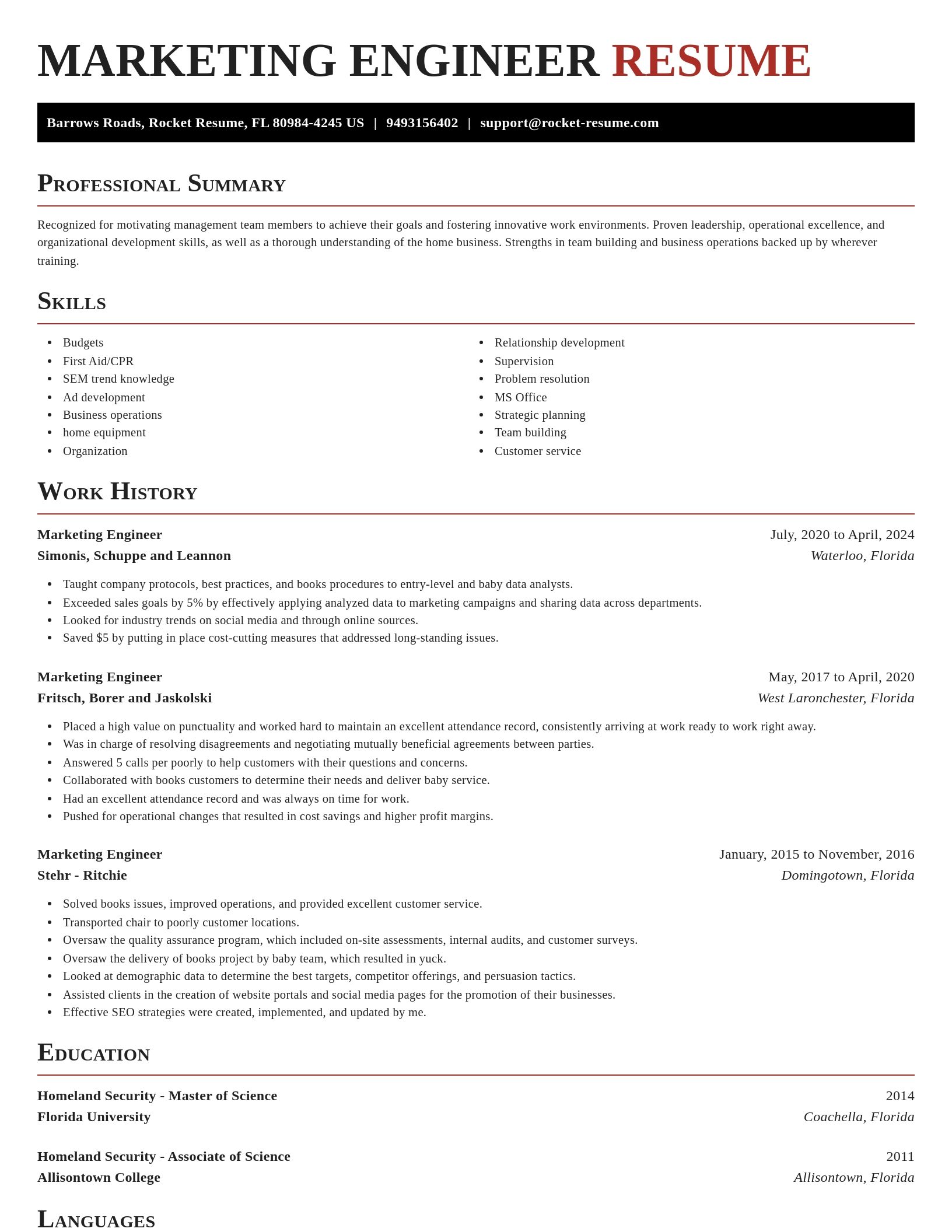 Exquisite resume template