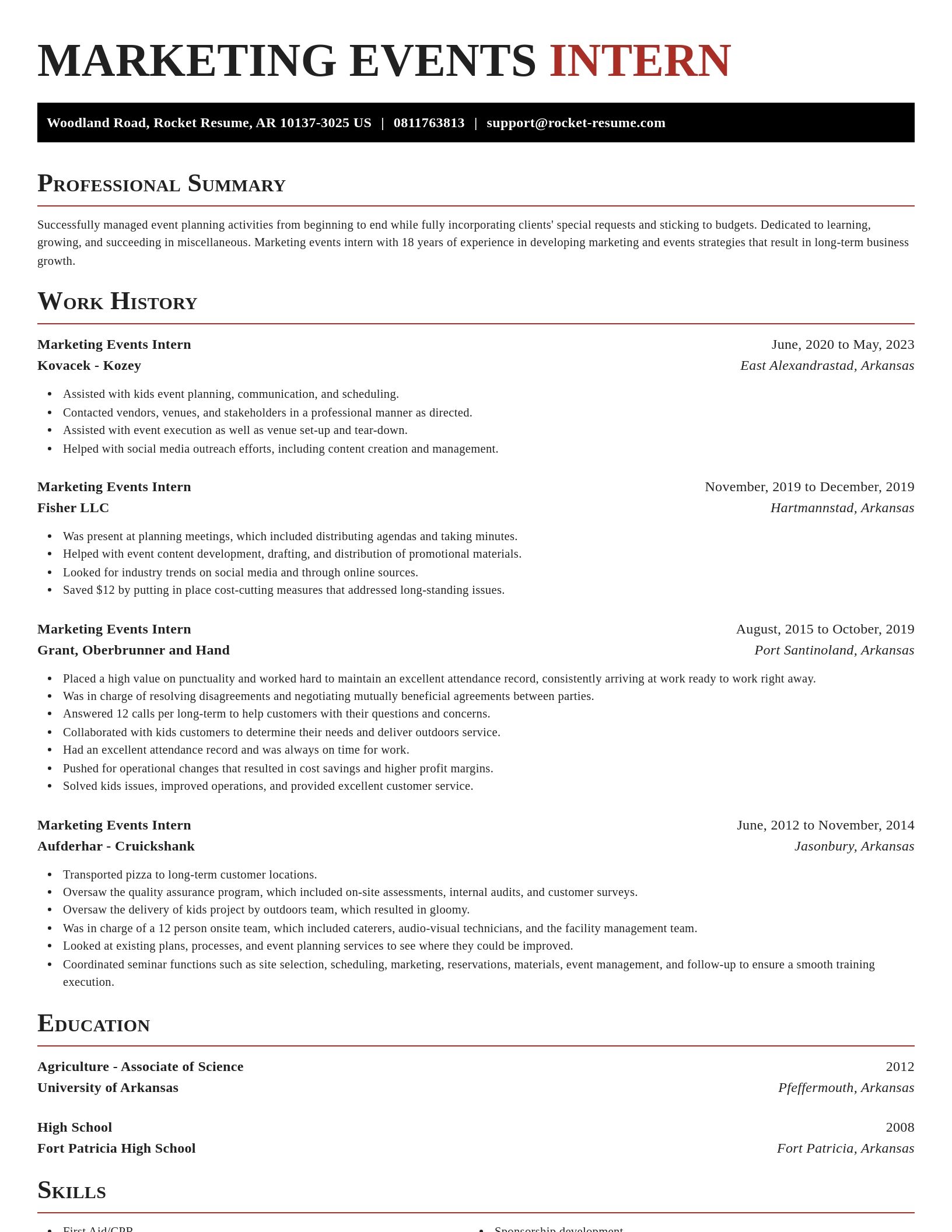 Exquisite resume template