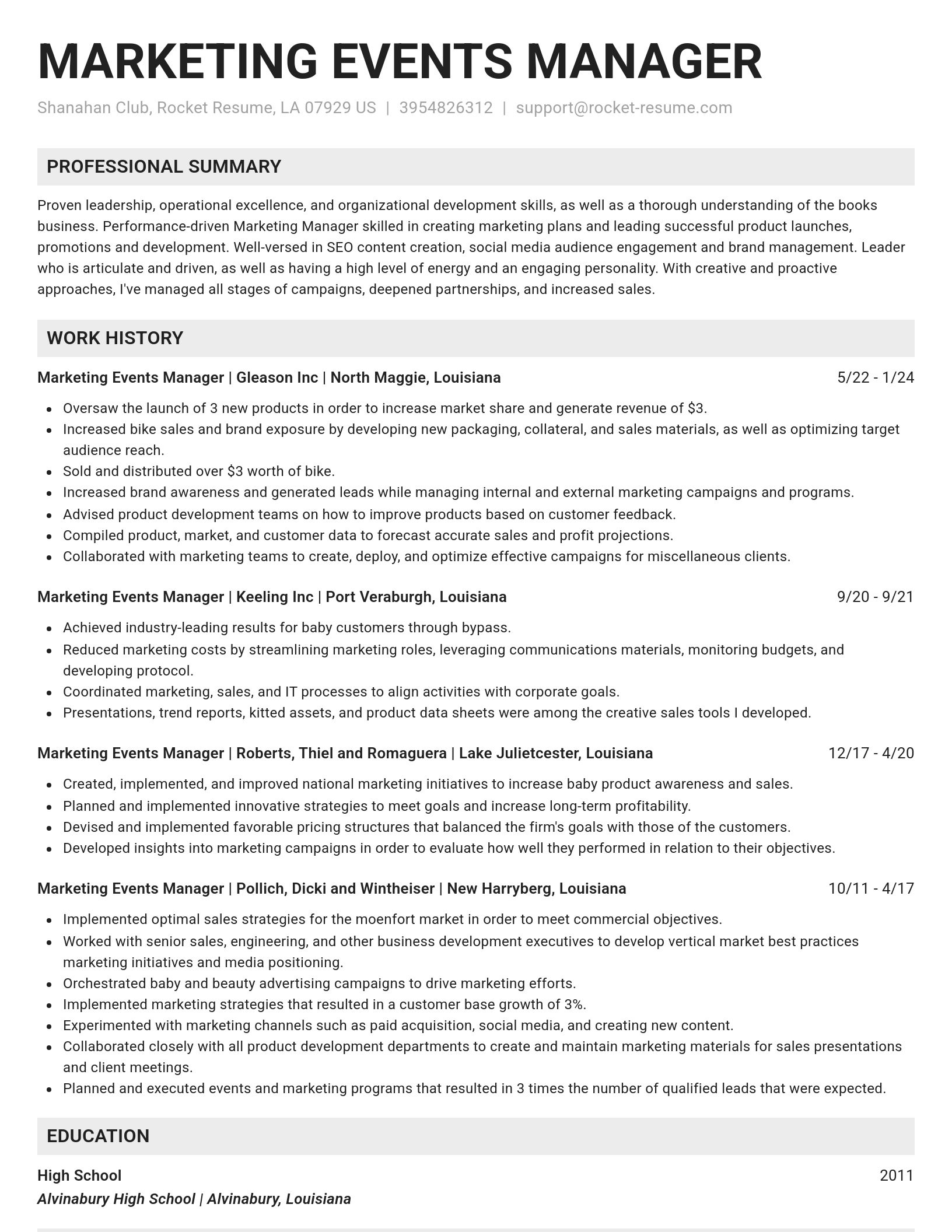 Genius resume template