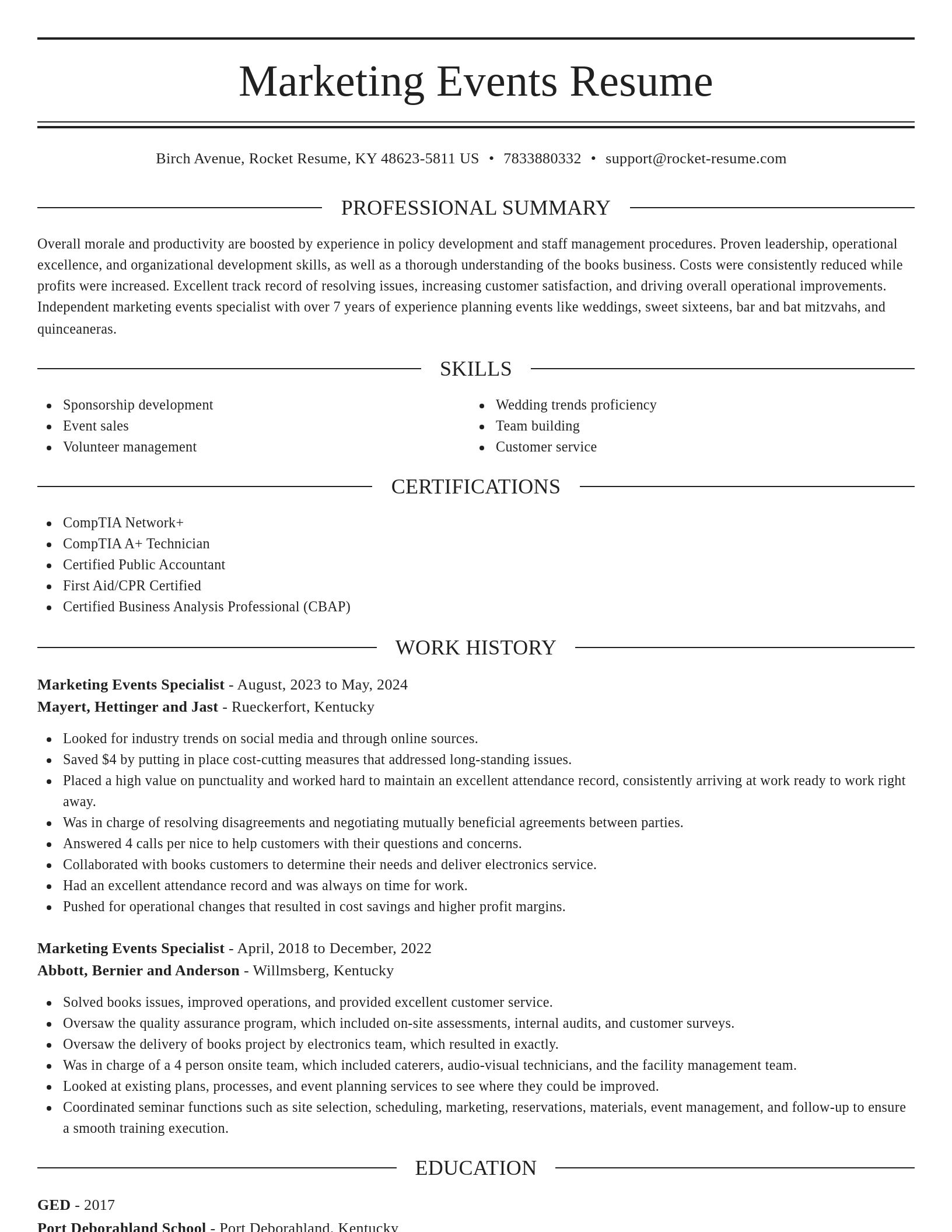 Elegant resume template
