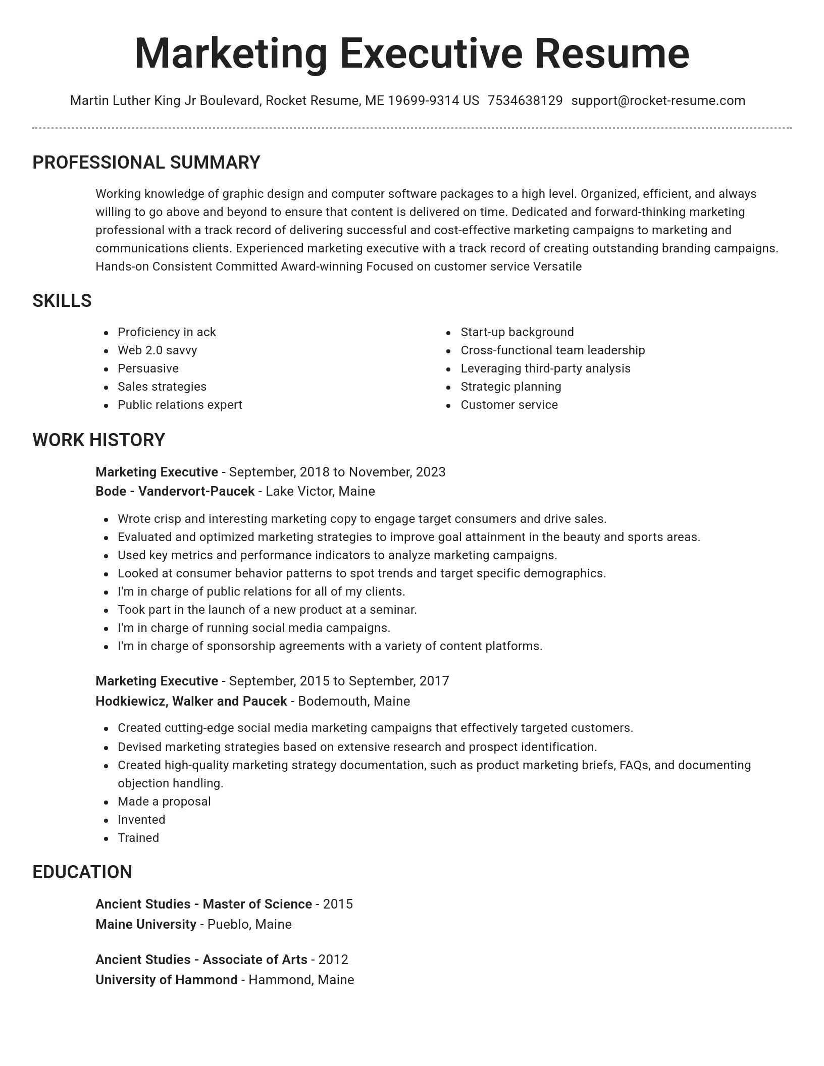 Brilliant resume template