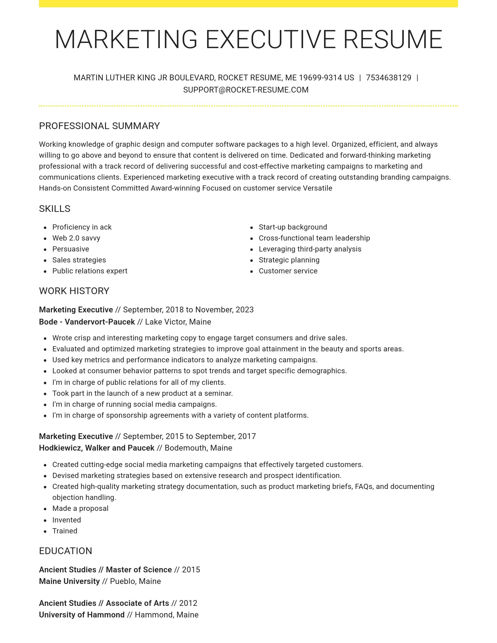 Grand resume template