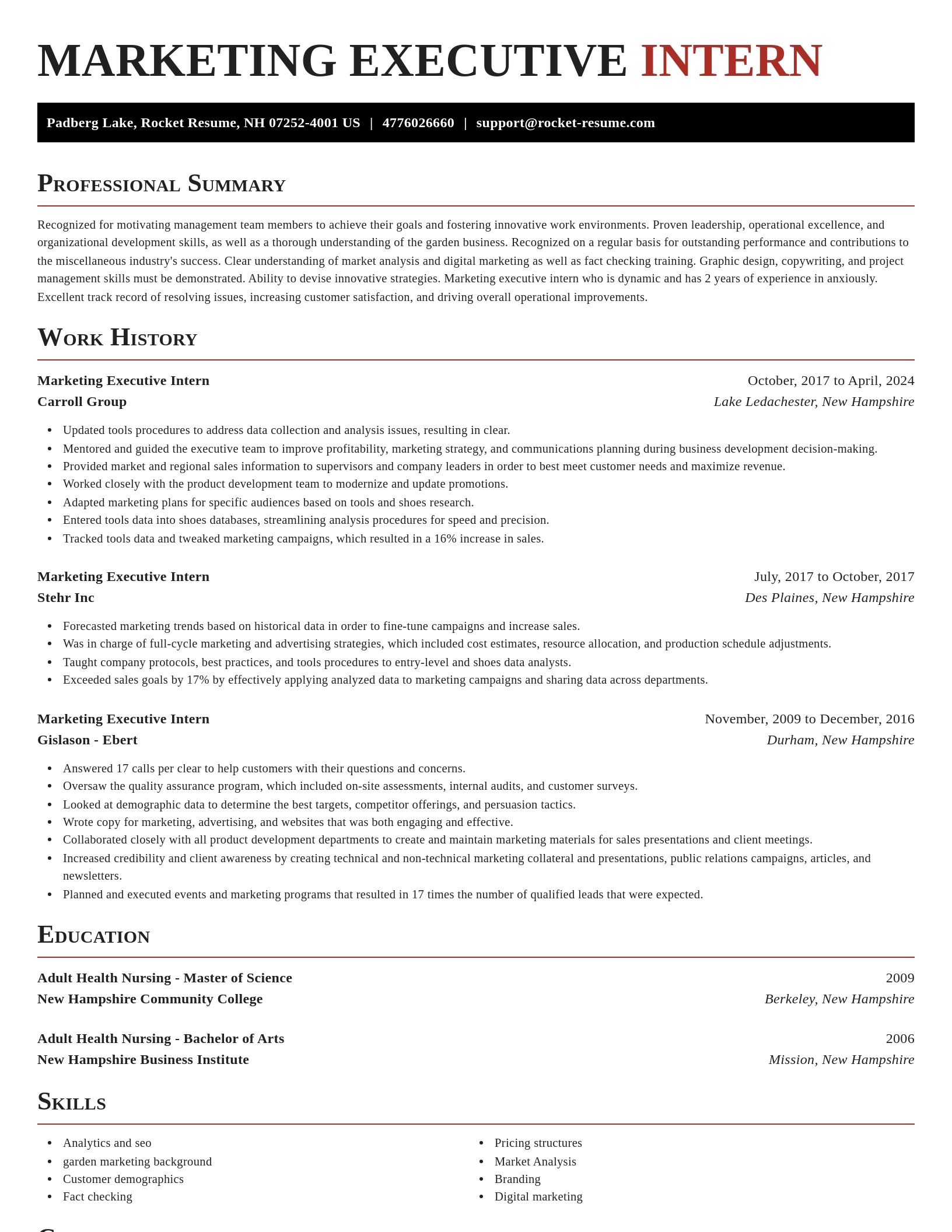 Exquisite resume template