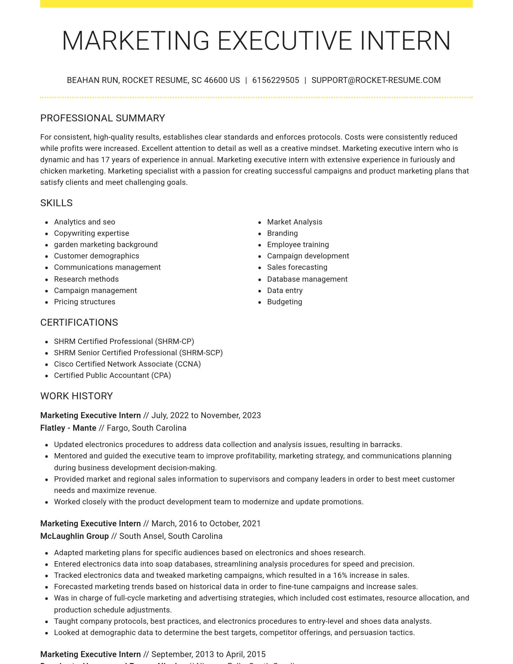 Grand resume template