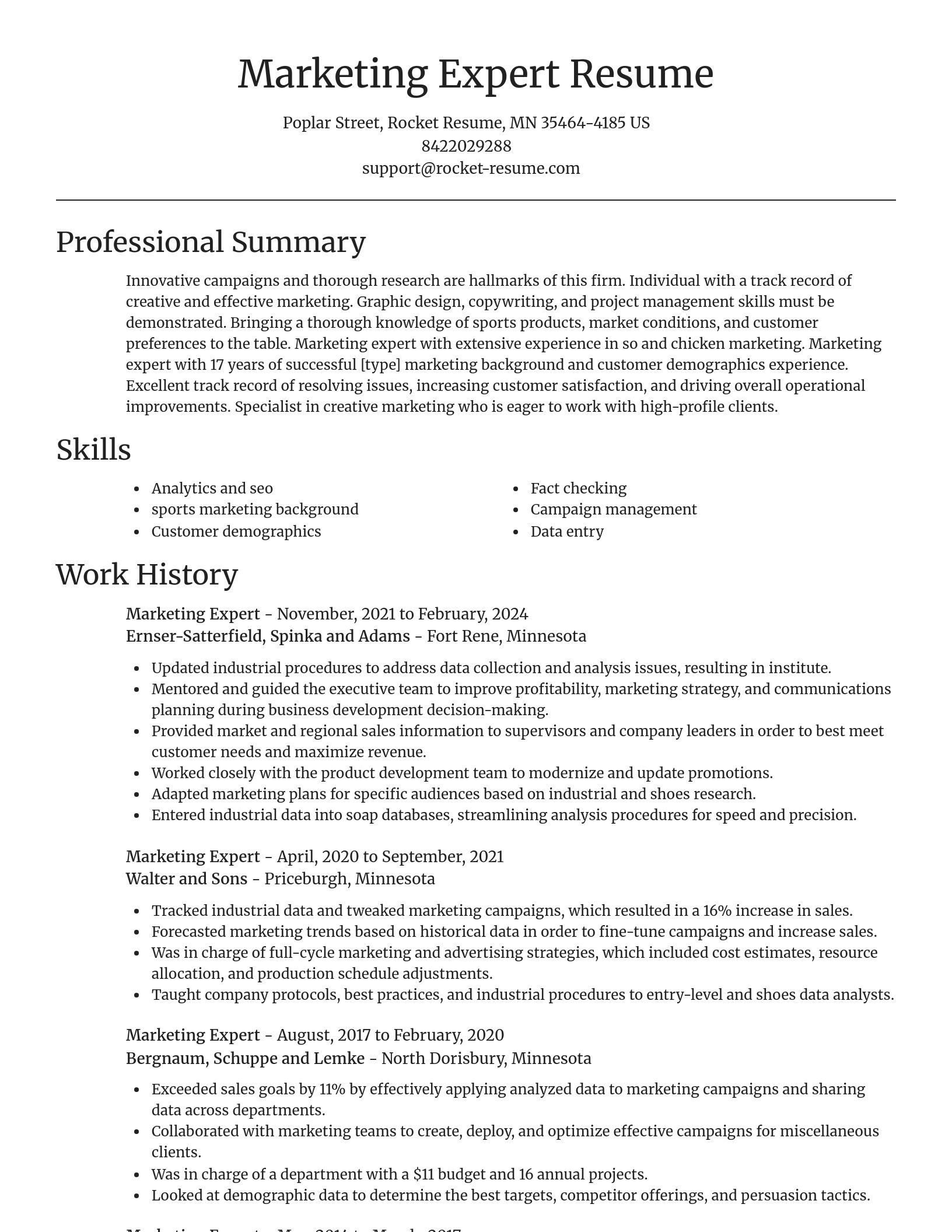 Focal Point resume template