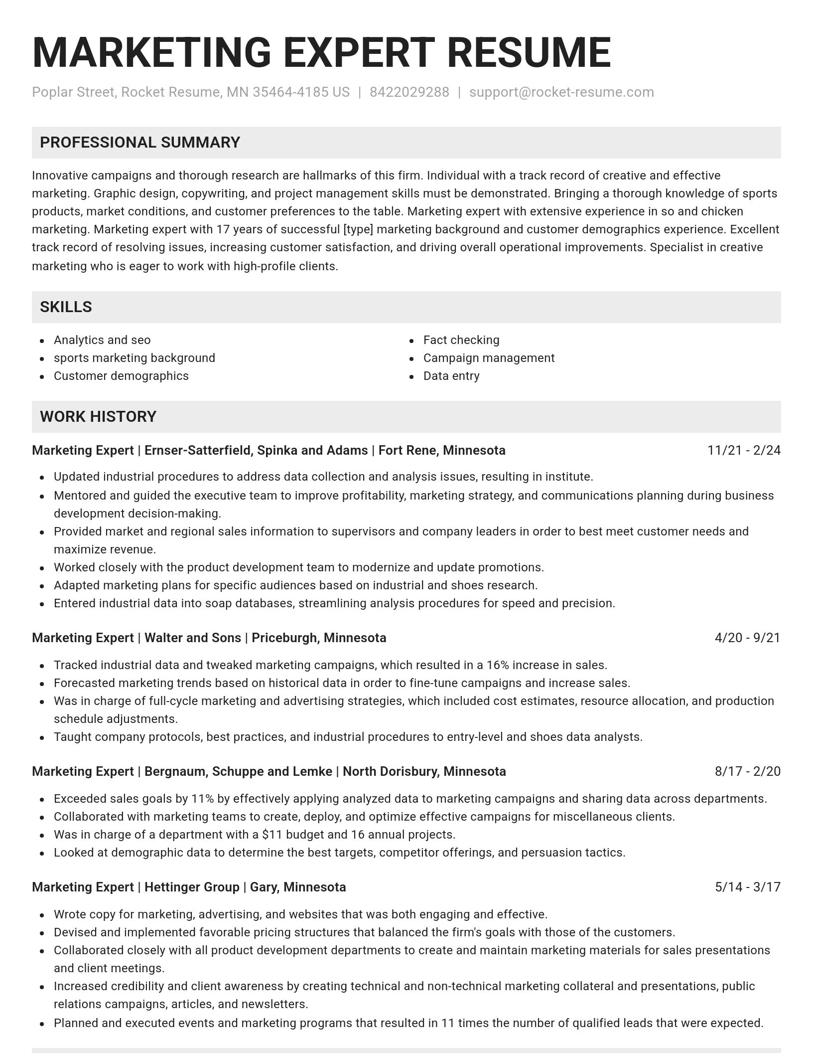 Genius resume template