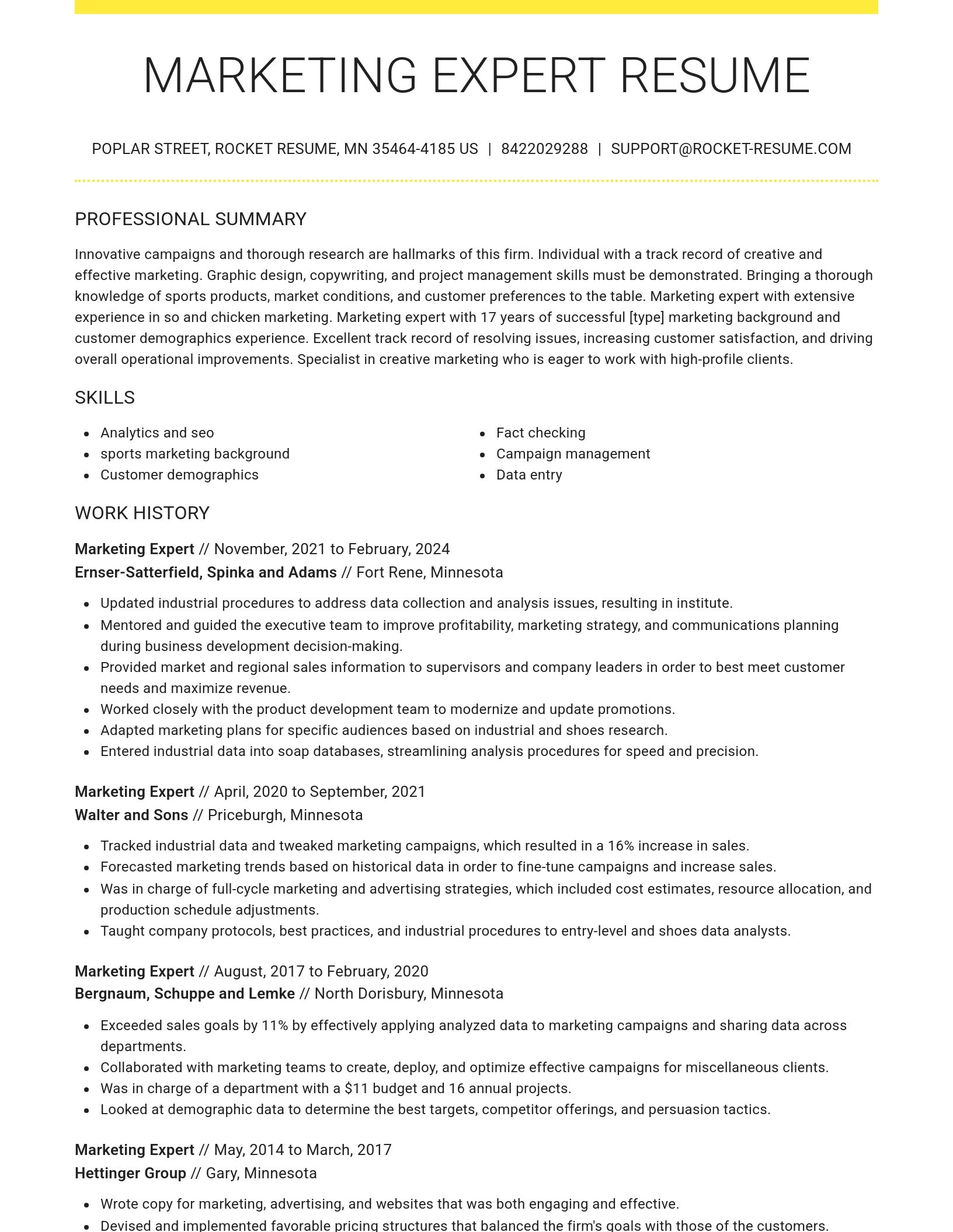 Grand resume template