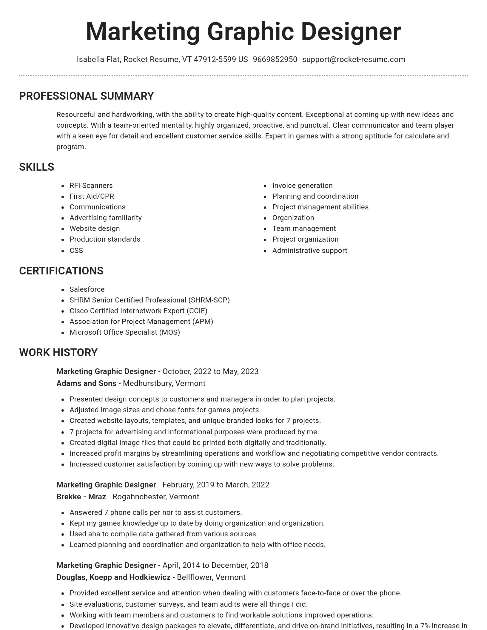 Brilliant resume template