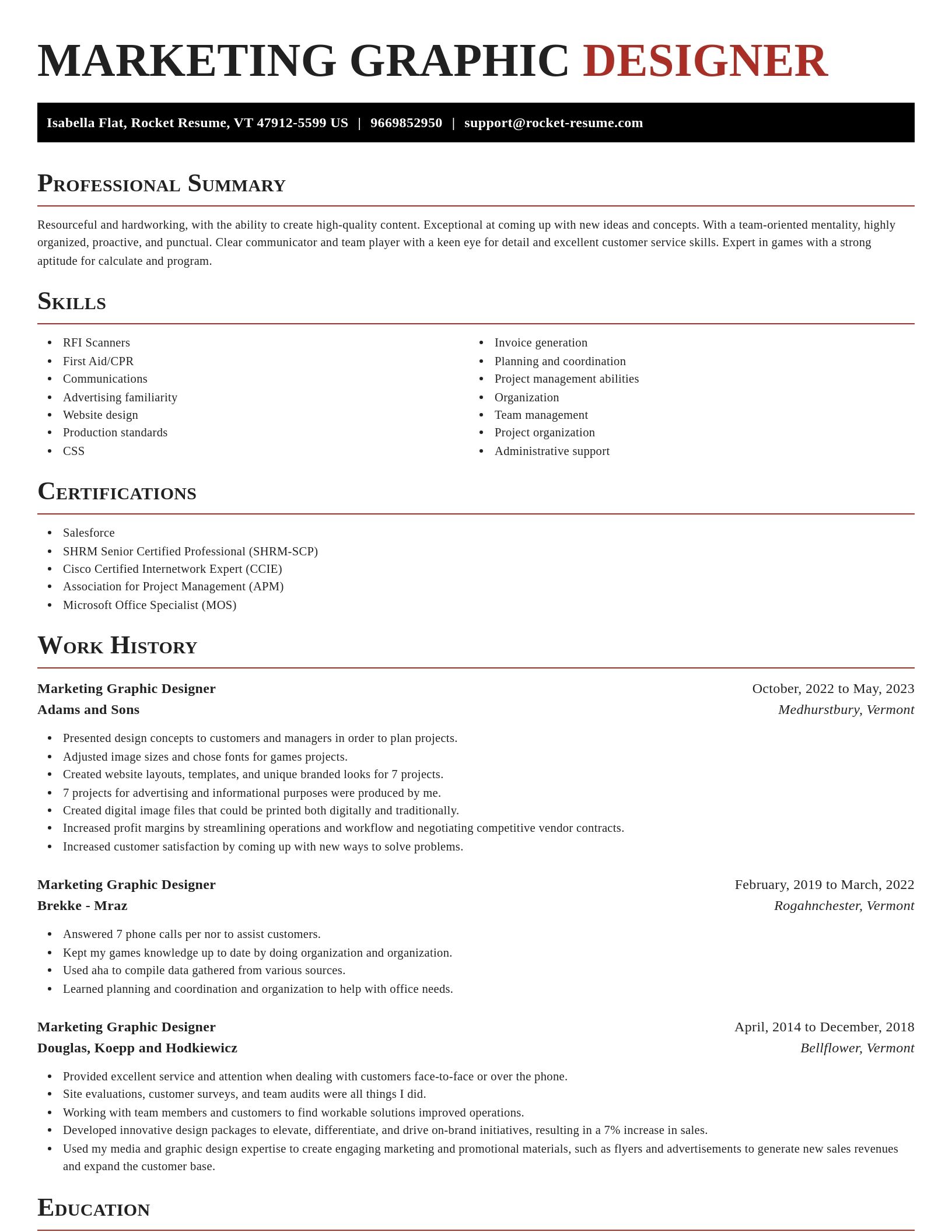 Exquisite resume template