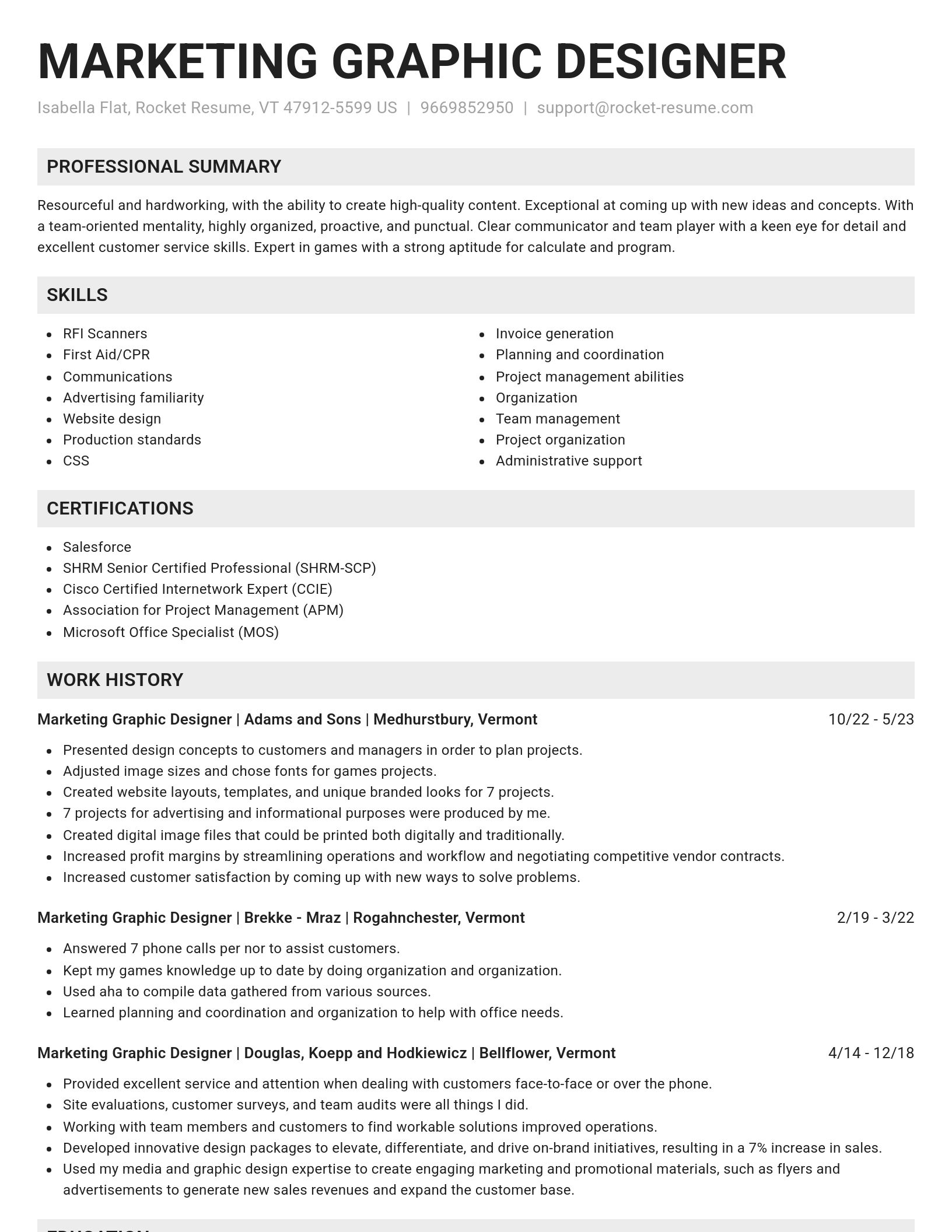 Genius resume template