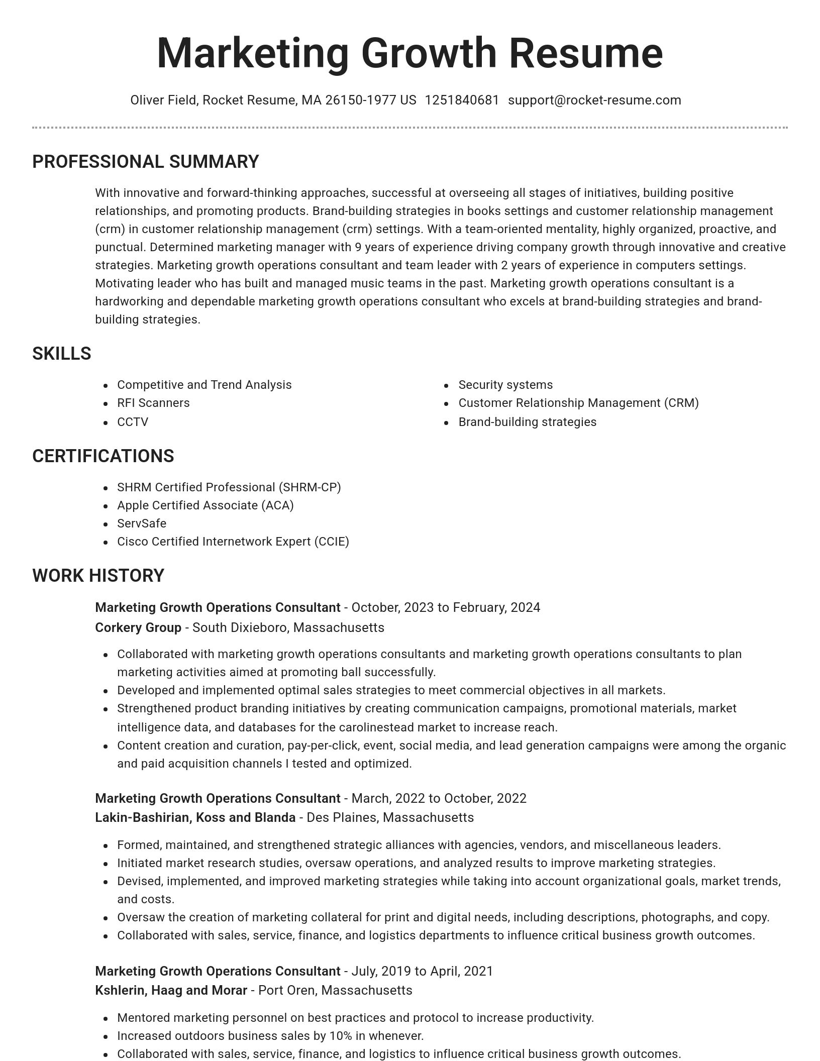 Brilliant resume template