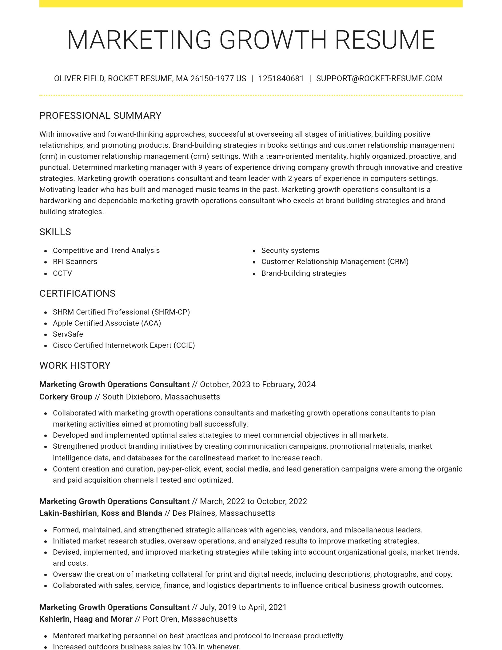 Grand resume template
