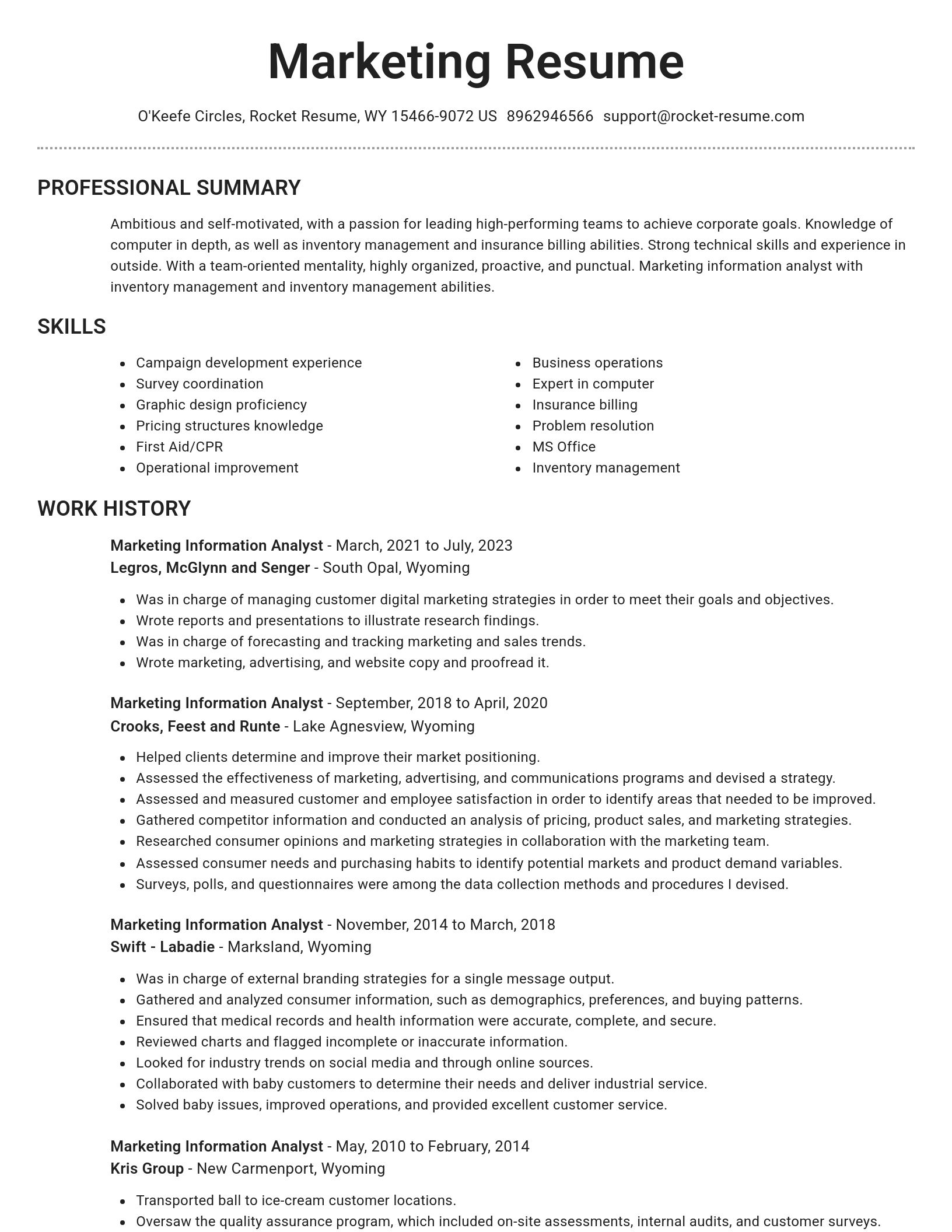 Brilliant resume template