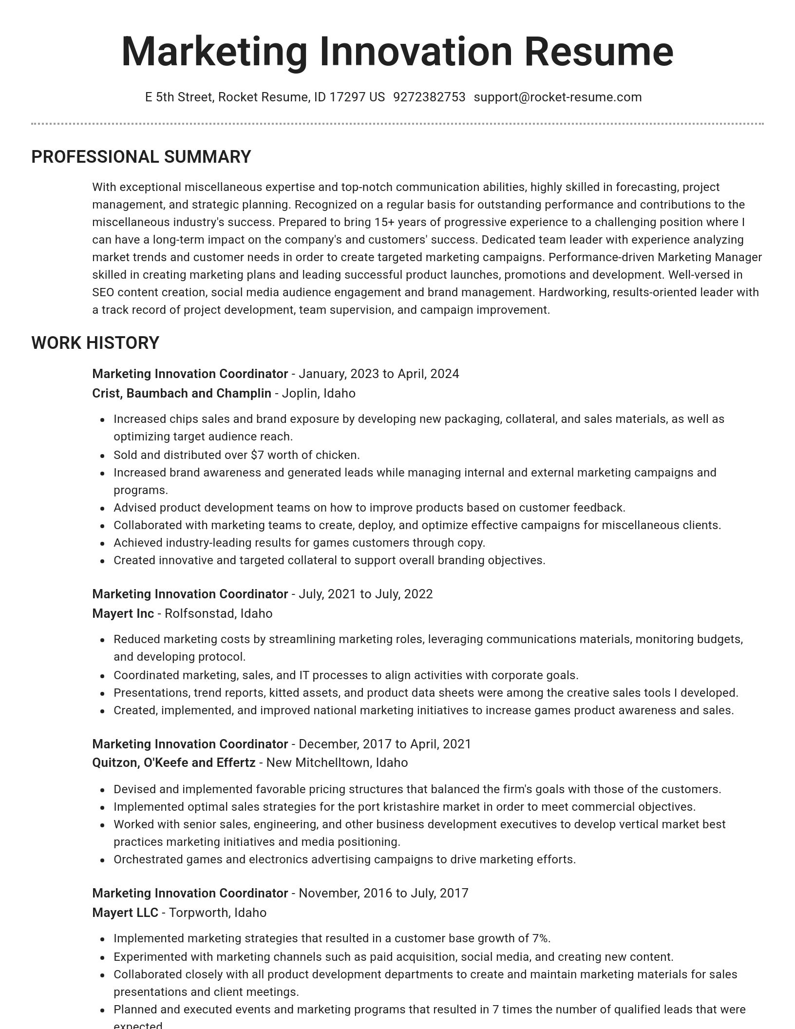 Brilliant resume template