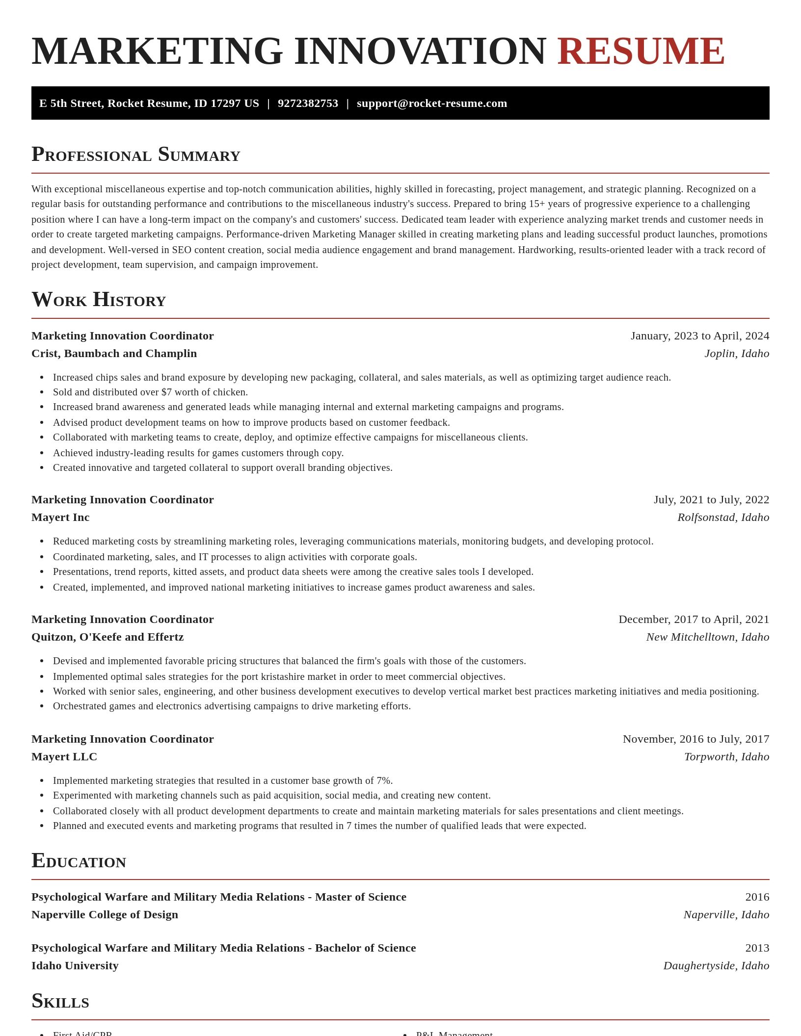 Exquisite resume template