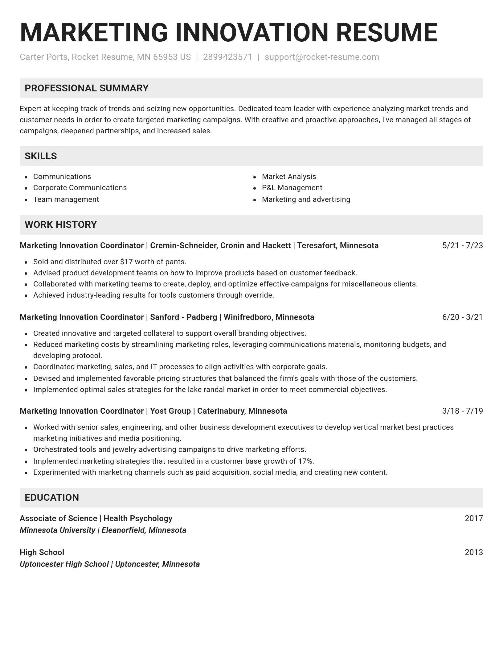 Genius resume template