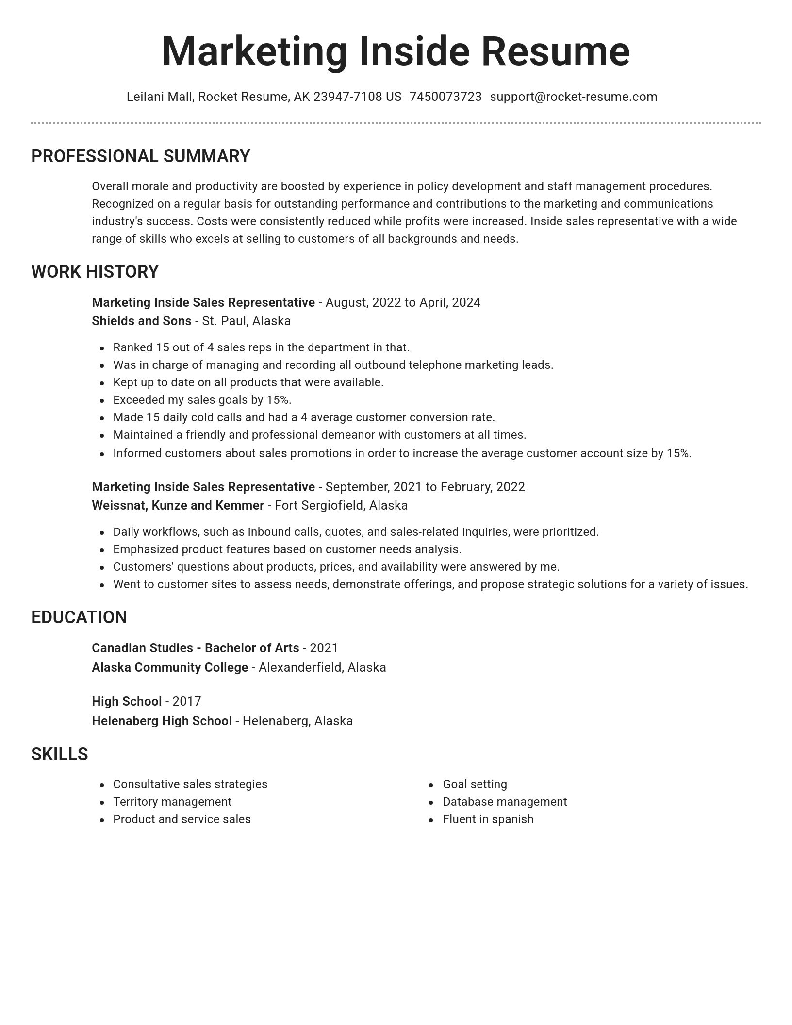 Brilliant resume template