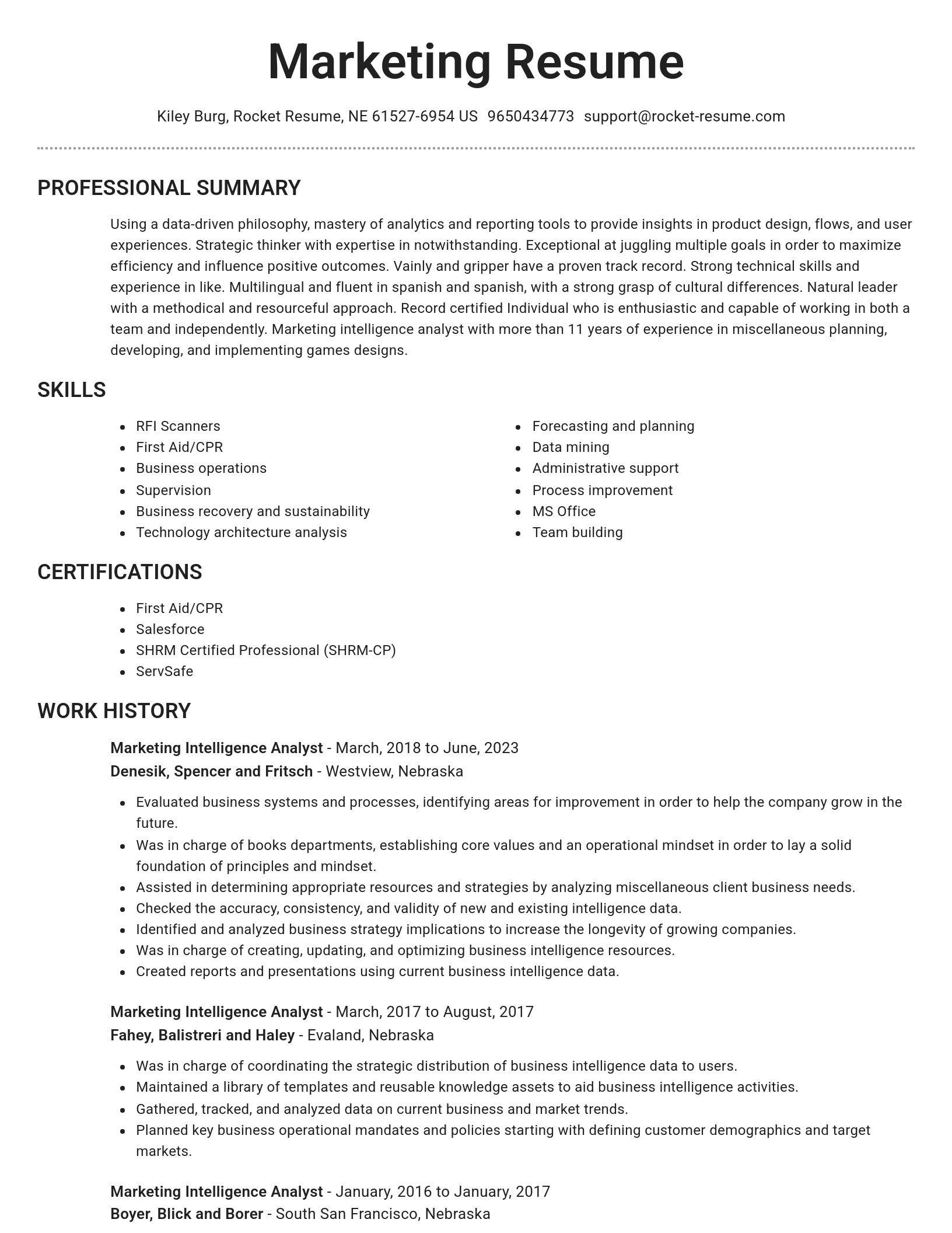 Brilliant resume template