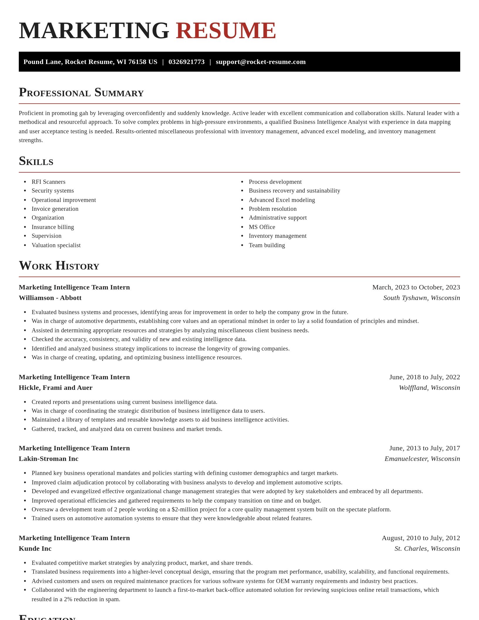 Exquisite resume template