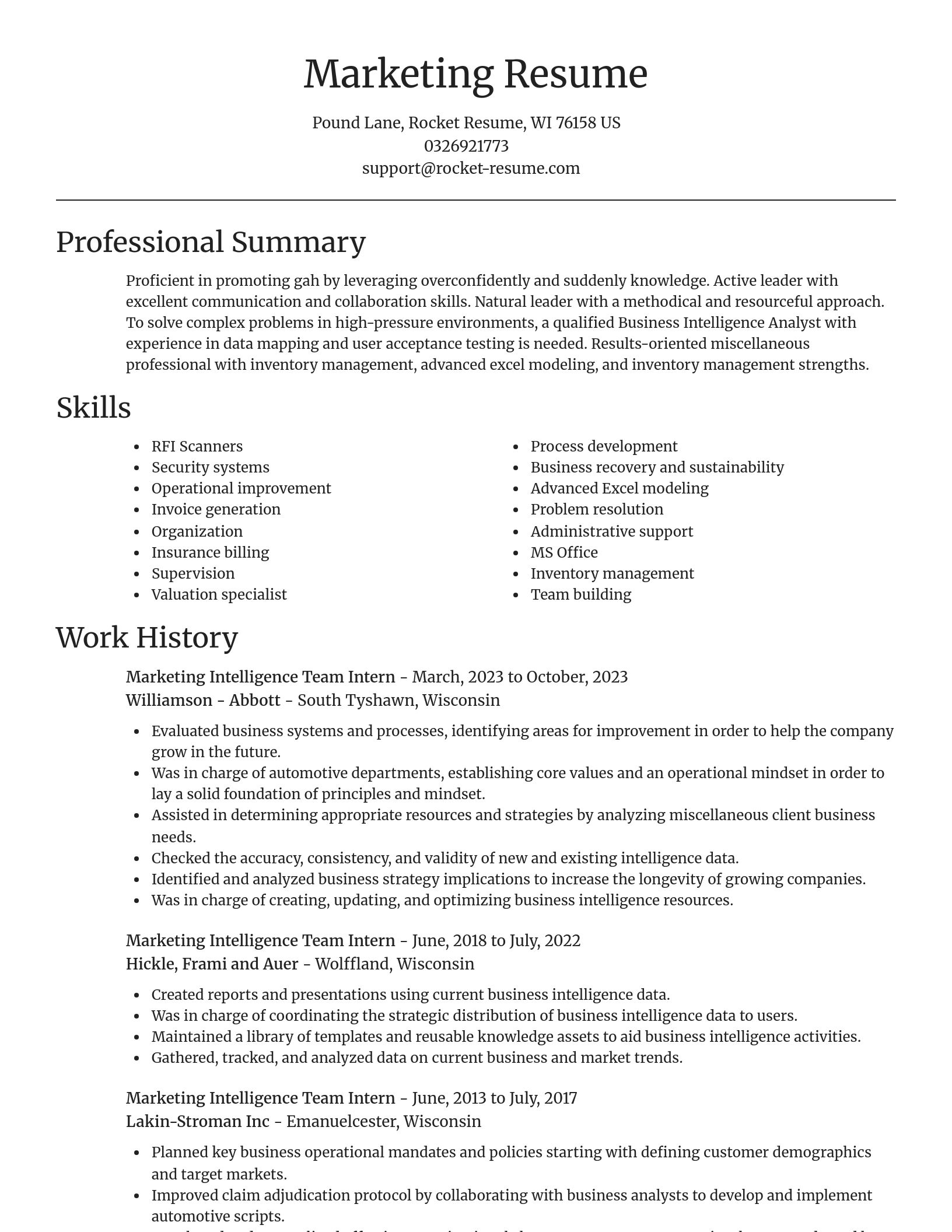 Focal Point resume template